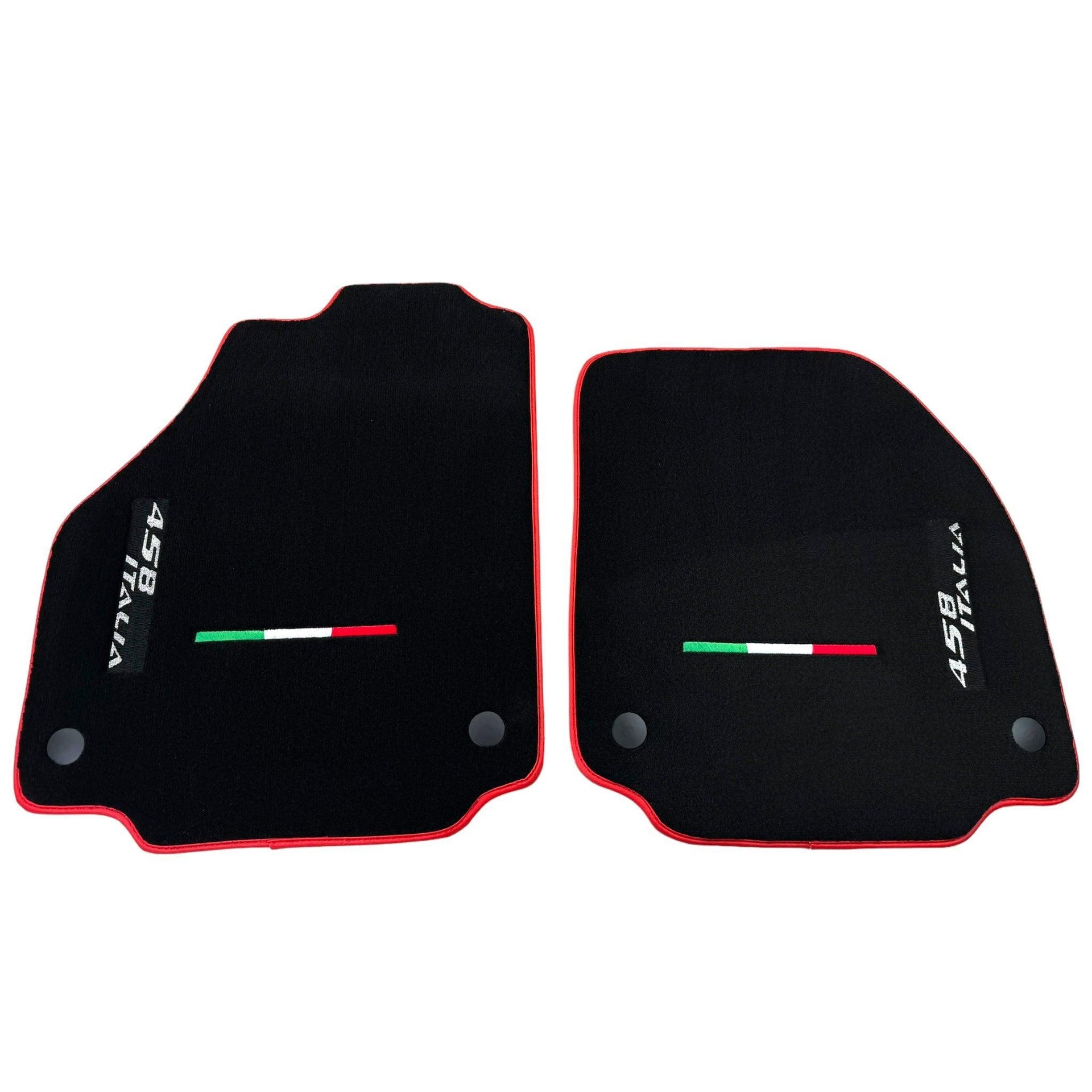 Floor Mats for Ferrari 458 Italia (2009-2015) with Red Trim - AutoWin