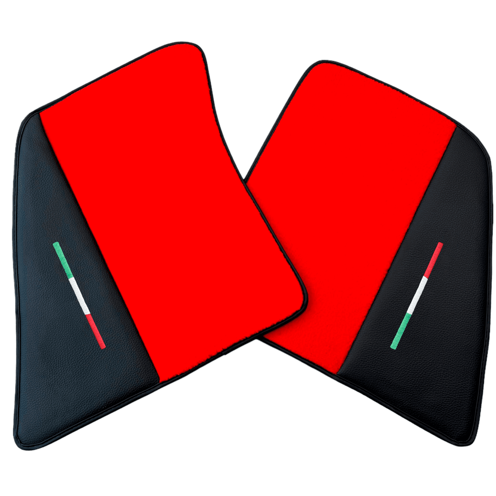Red Floor Mats for Ferrari 296 GTS (2022-2024) with Leather - AutoWin