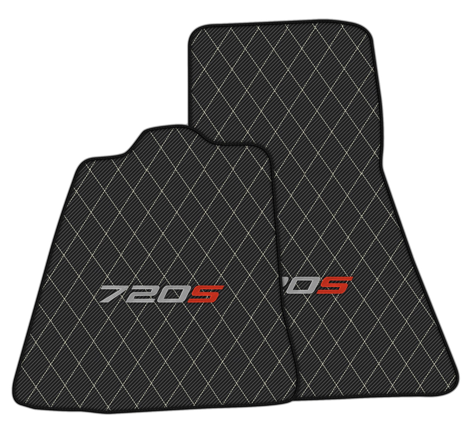 Carbon Fiber Leather Floor Mats For McLaren 720S
