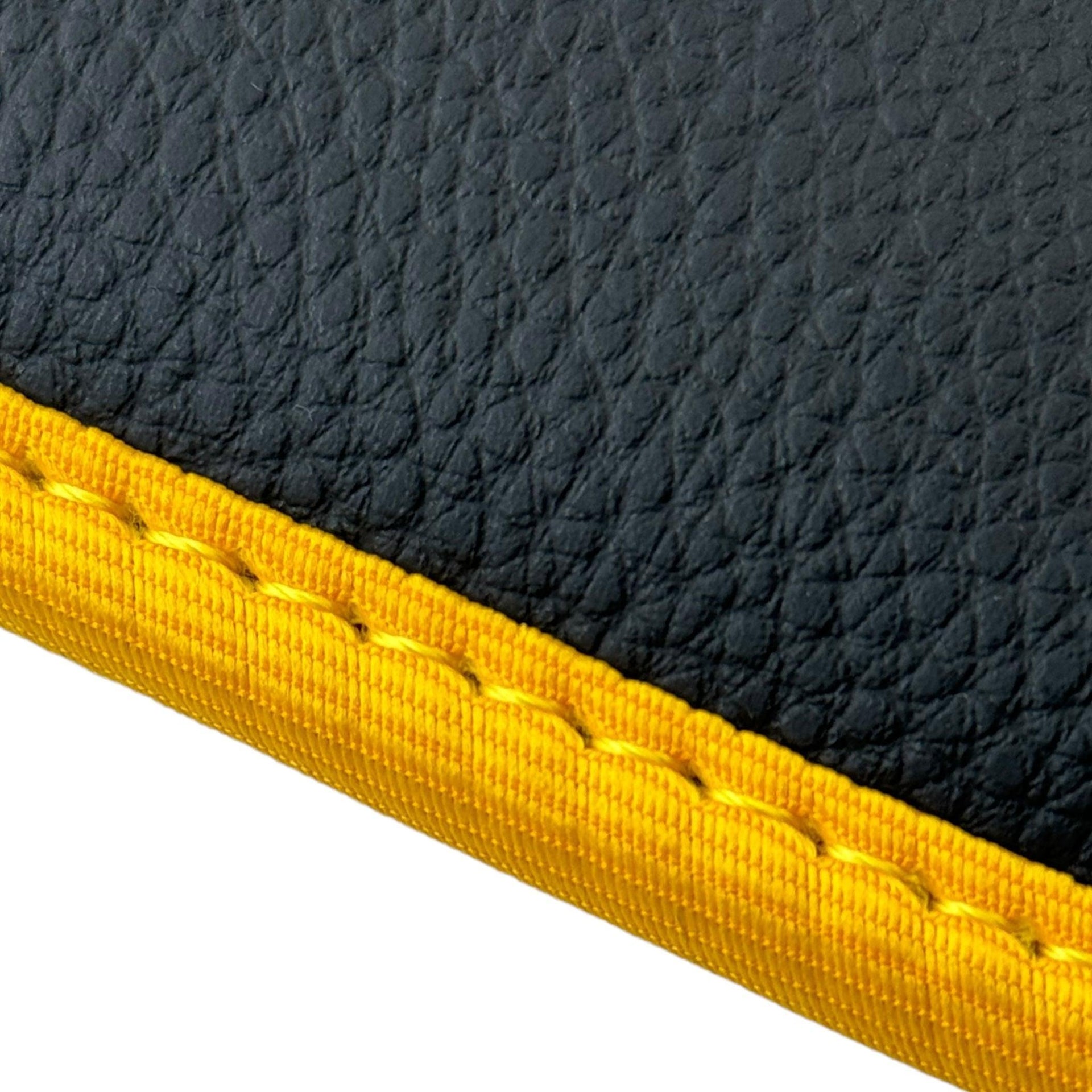 Premium Black Floor Mats for Ferrari 296 GTS (2022-2024) with Yellow Trim
