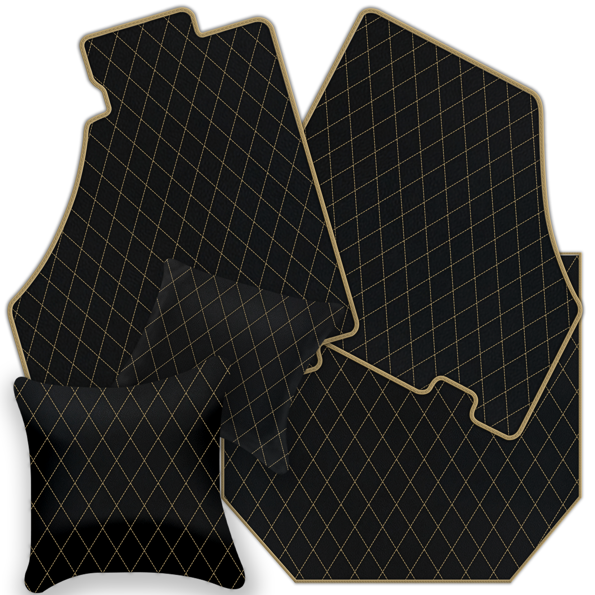 Premium Black Leather Floor Mats for Ferrari 360 (1999-2005)