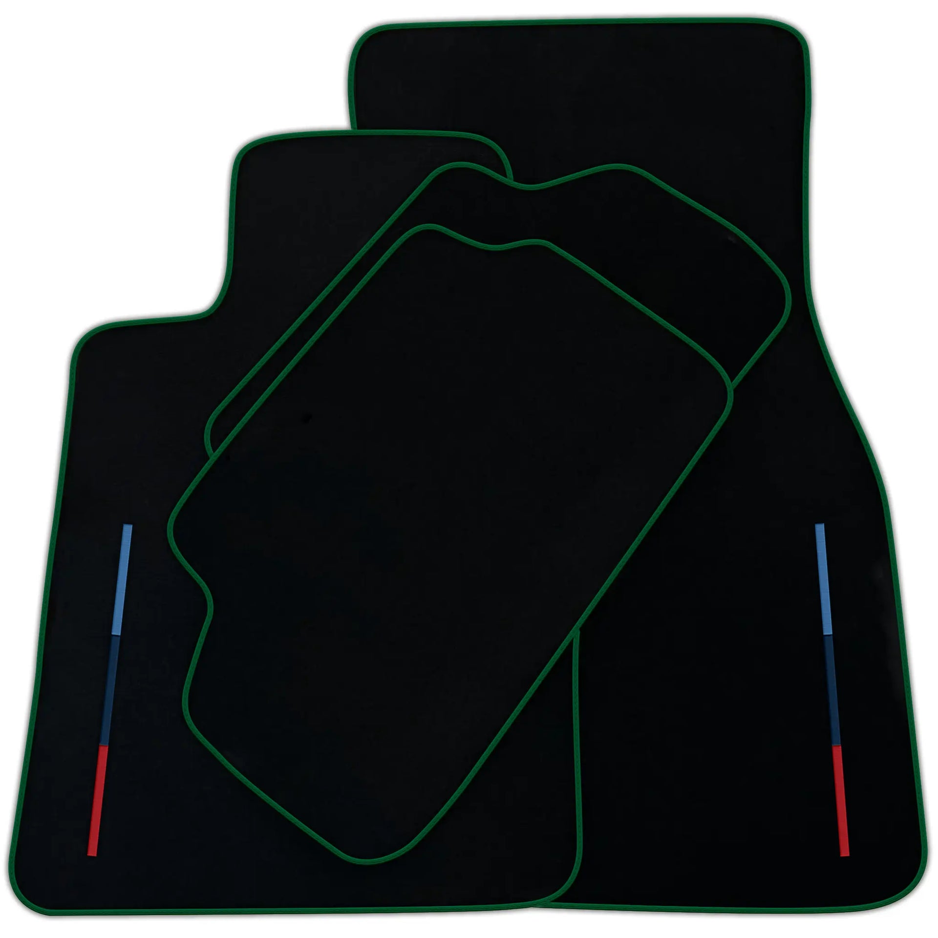 Black Floor Mats For BMW 2 Series F22 With Color Stripes Tailored Set Perfect Fit | Various Trim Colors