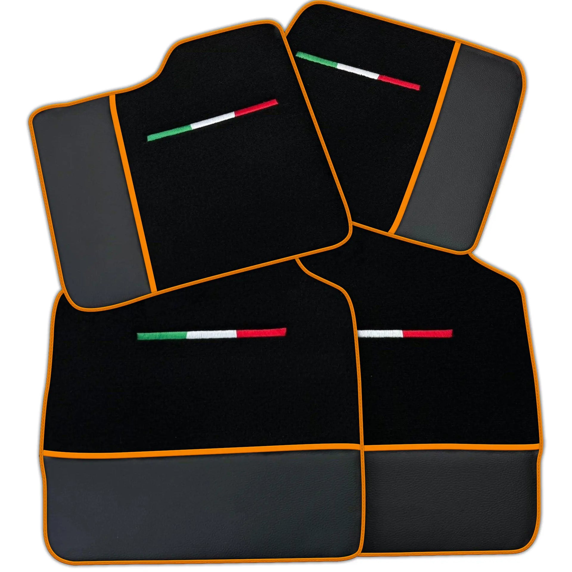 Black Floor Mats for Ferrari Purosangue (2023-2024) with Leather | Various Trim Colors