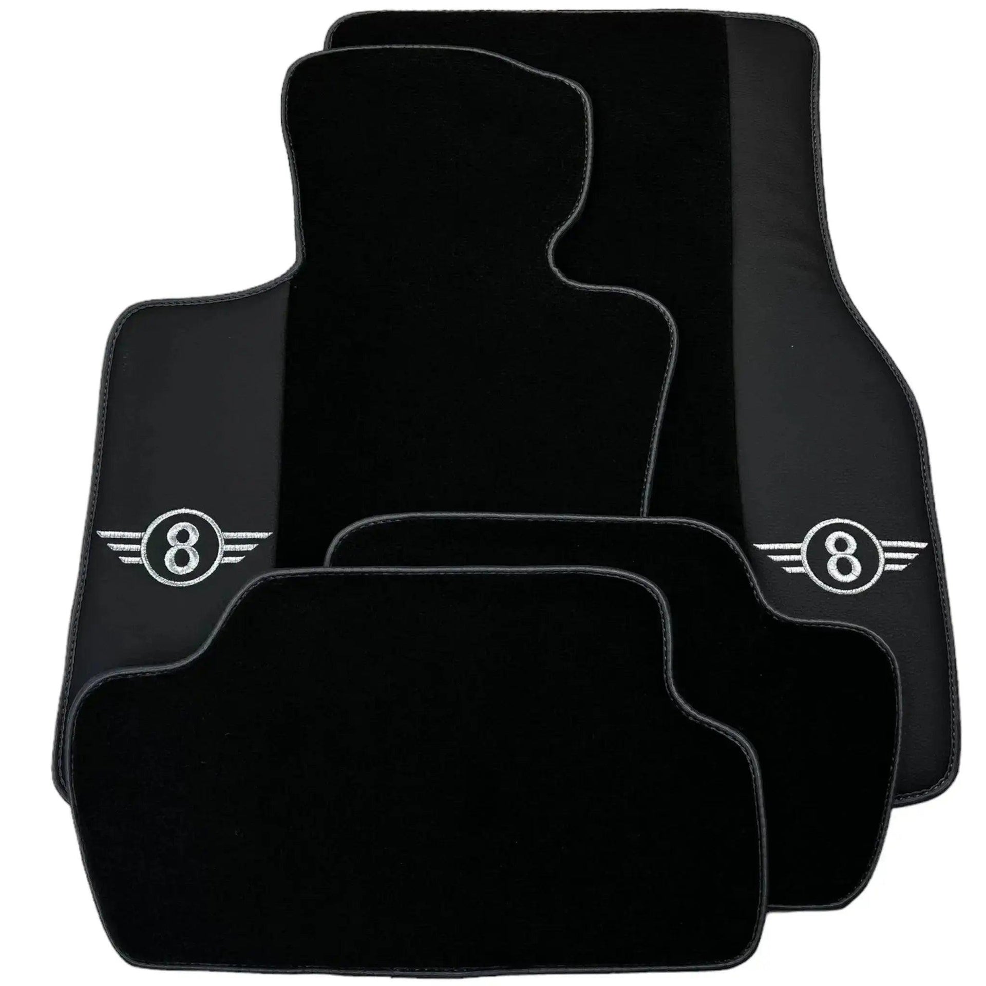 Black Floor Mats for Mini Cabrio R52 Convertible (2004-2009) with Gray Trim - AutoWin