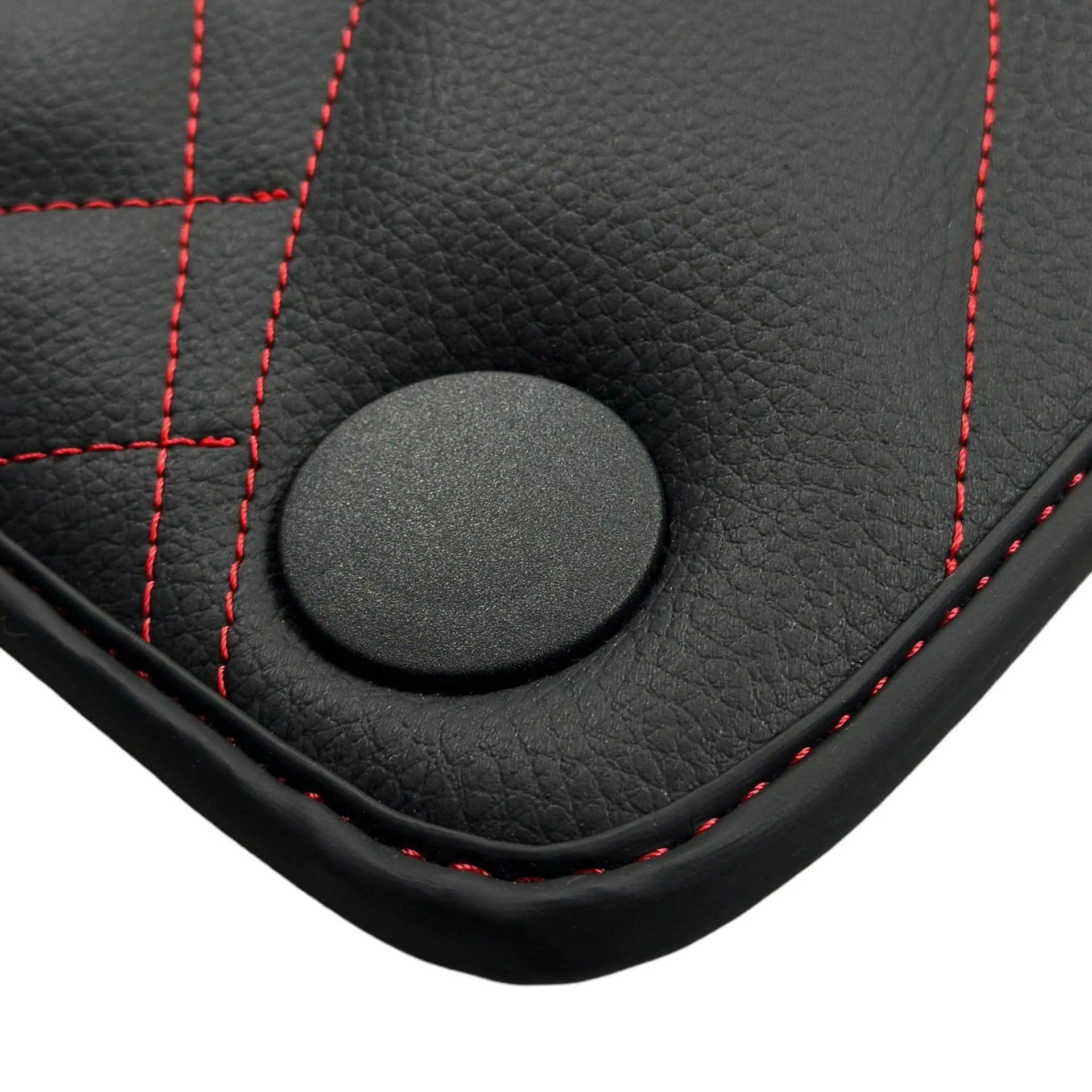 Black Leather Floor Mats For Mercedes Benz GLA-Class H247 (2020-2023) | ER56 Design - AutoWin