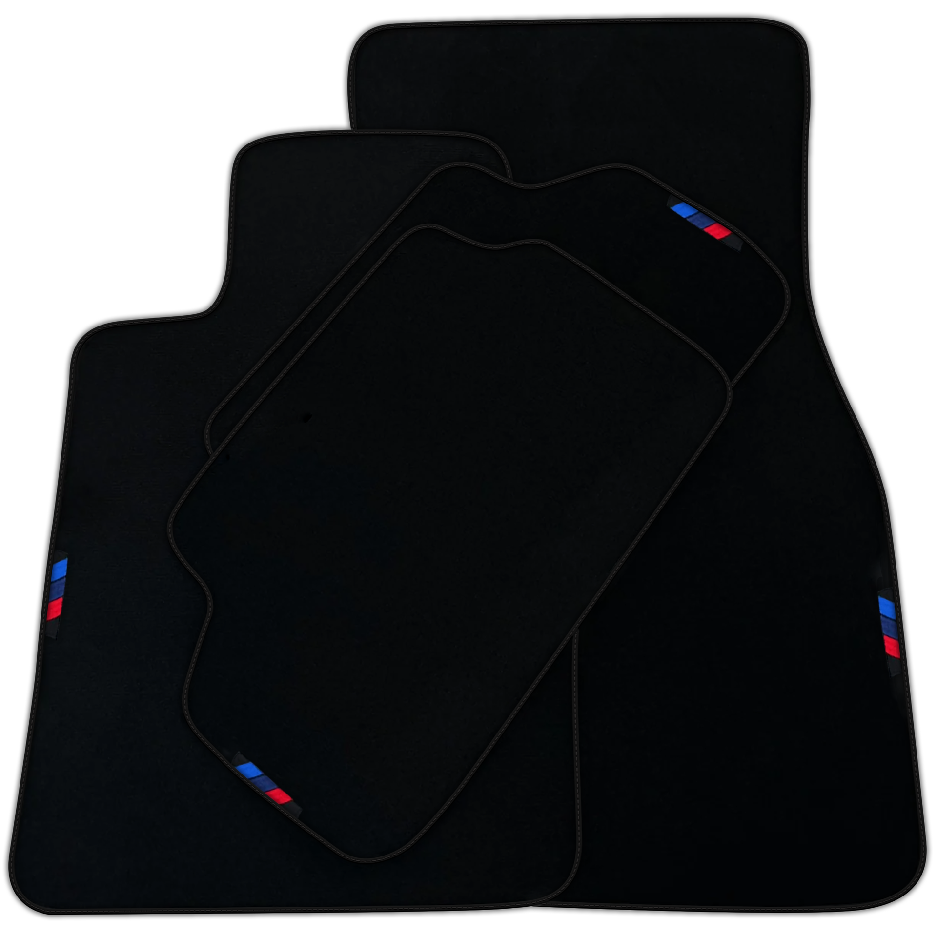 Black Floor Mats for BMW iX (2022-2024) with Sky Blue Trim | Various Trim Colors