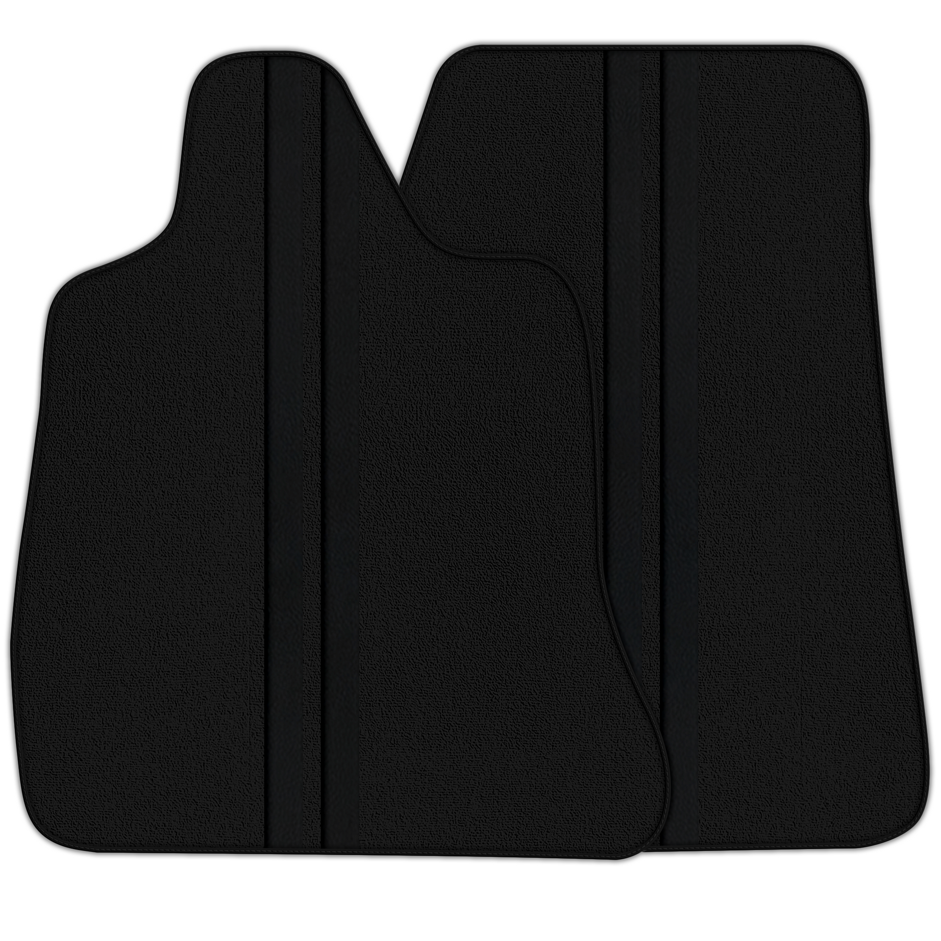 Premium Black Leather-Line Floor Mats for Chevrolet C8 (2020-2024)