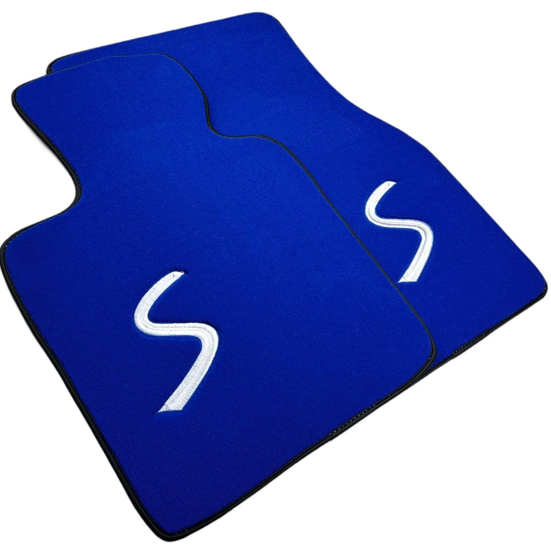 Blue Floor Mats for Mini Cabrio R56 Convertible (2009-2016) - AutoWin