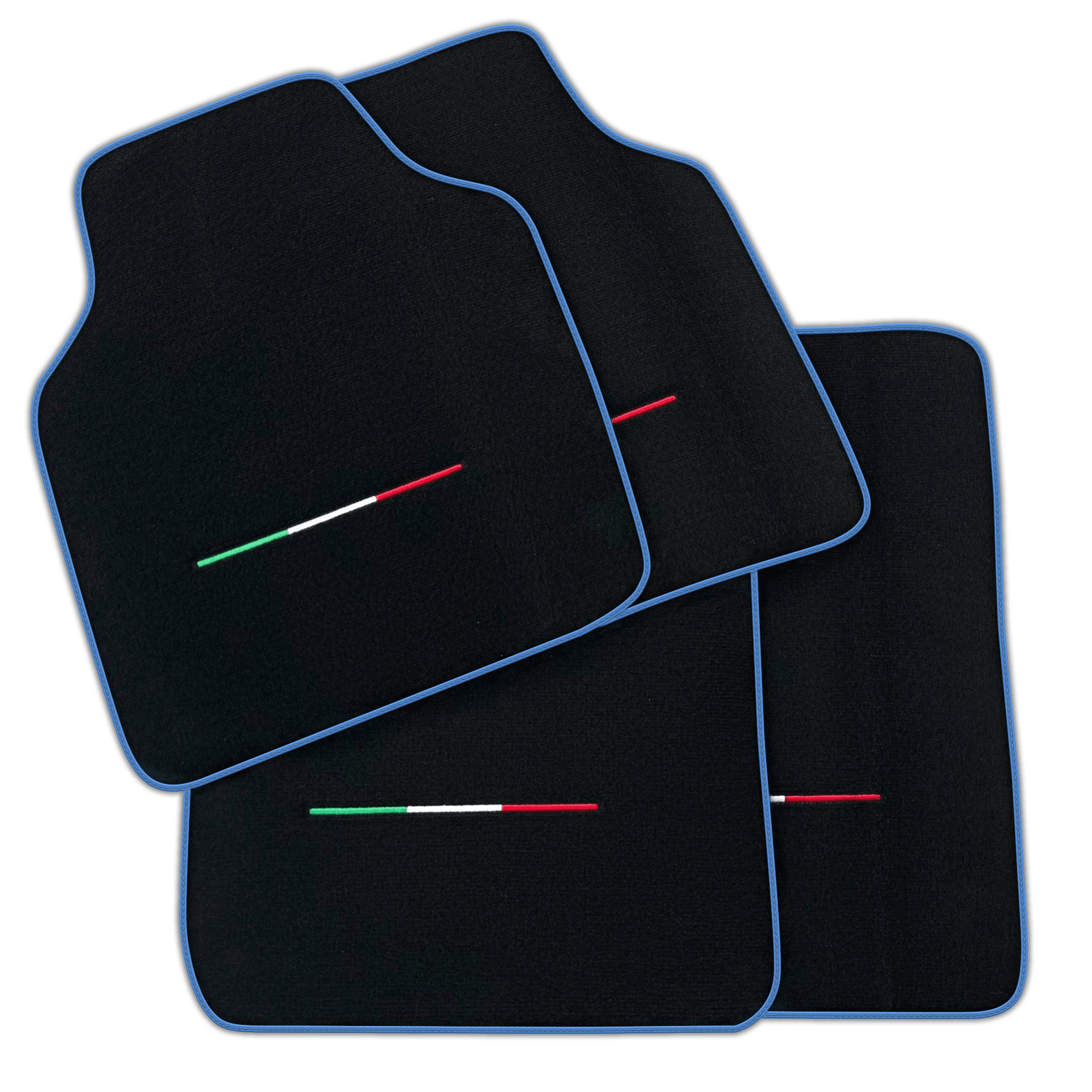 Black Floor Mats for Ferrari Purosangue (2023-2024) IT Flag | Various Trim Colors