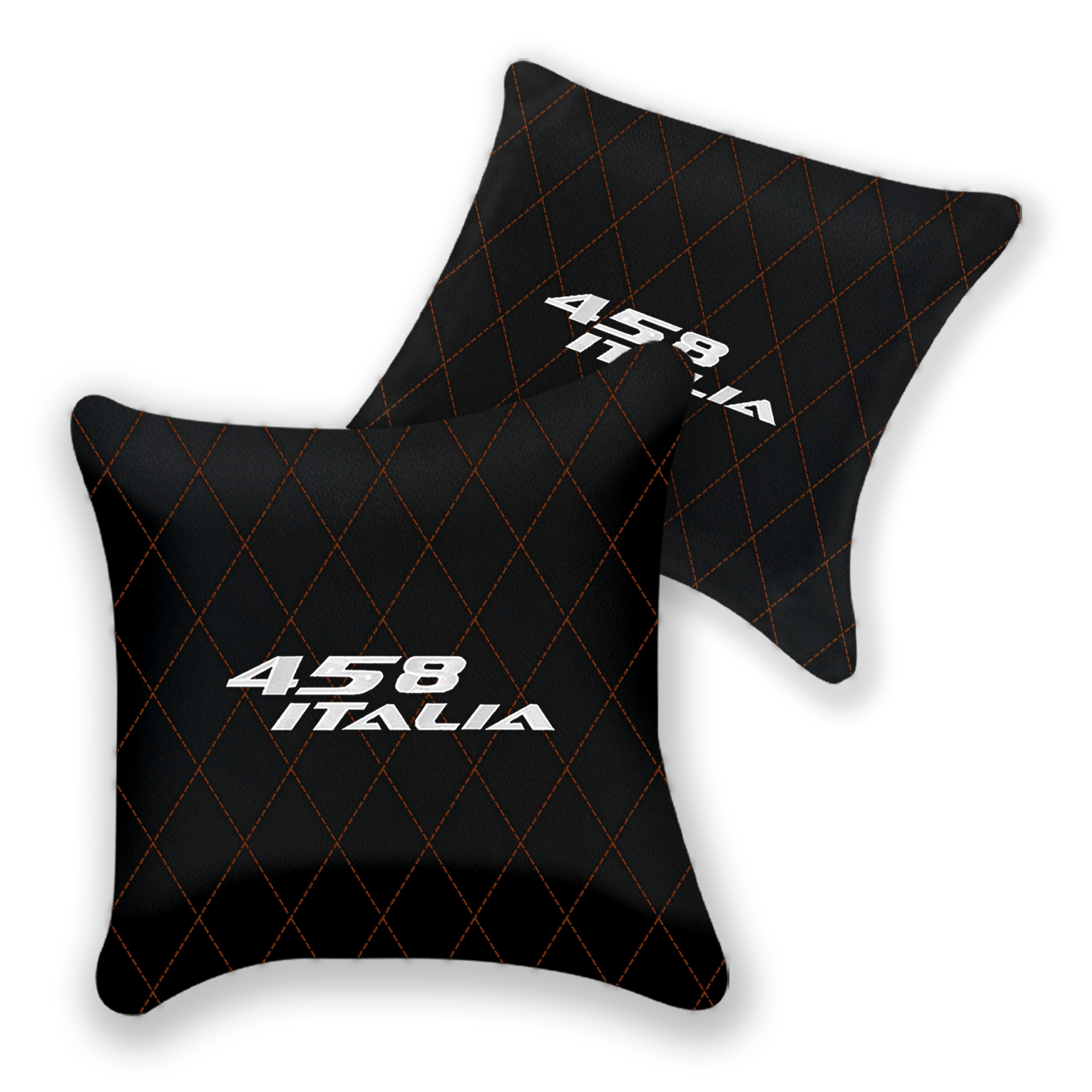 Customizable Black Leather Pillows for Ferrari 458 Spider (2012-2015)