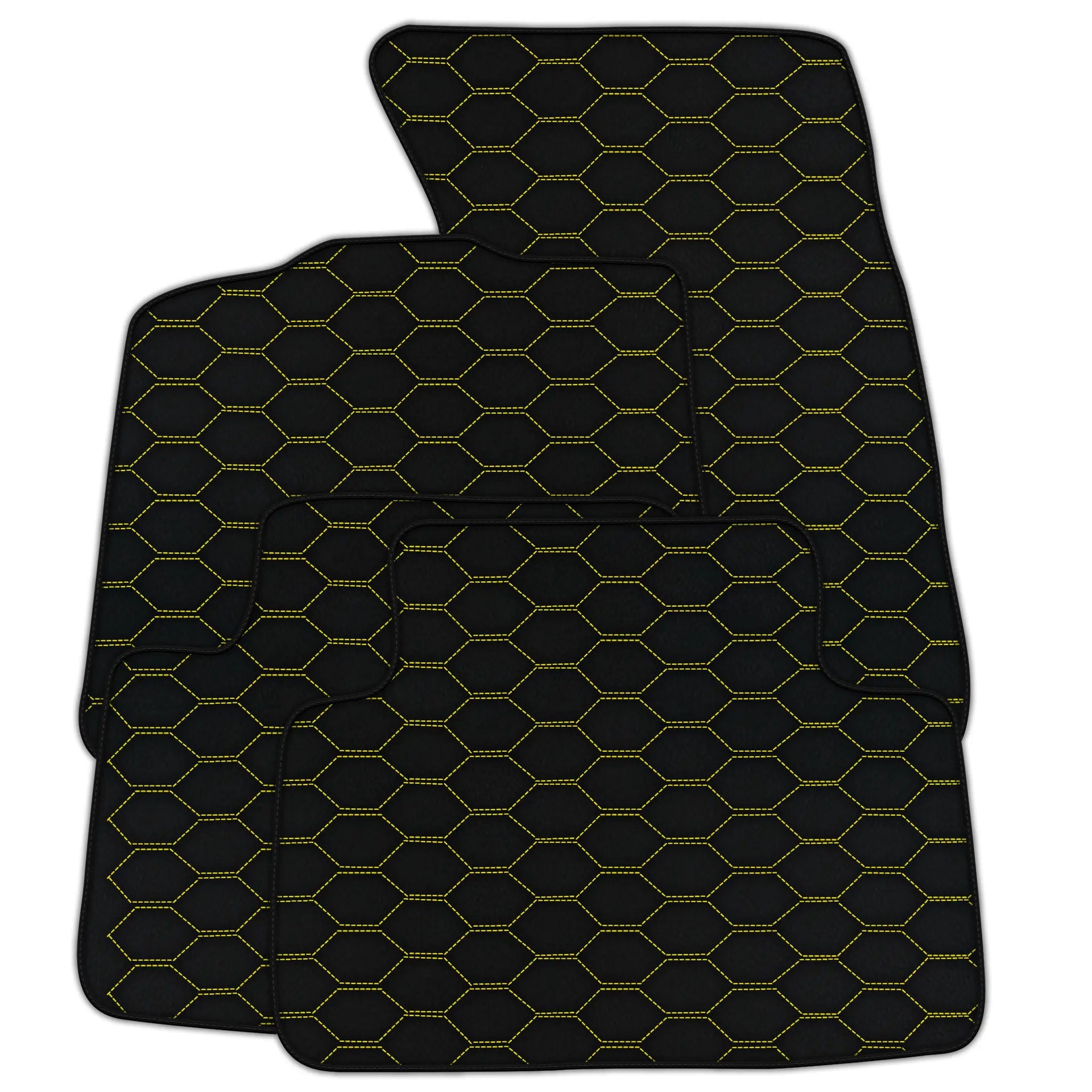 Customizable Leather Floor Mats with Divario Pattern for Porsche Macan (2014-2023)