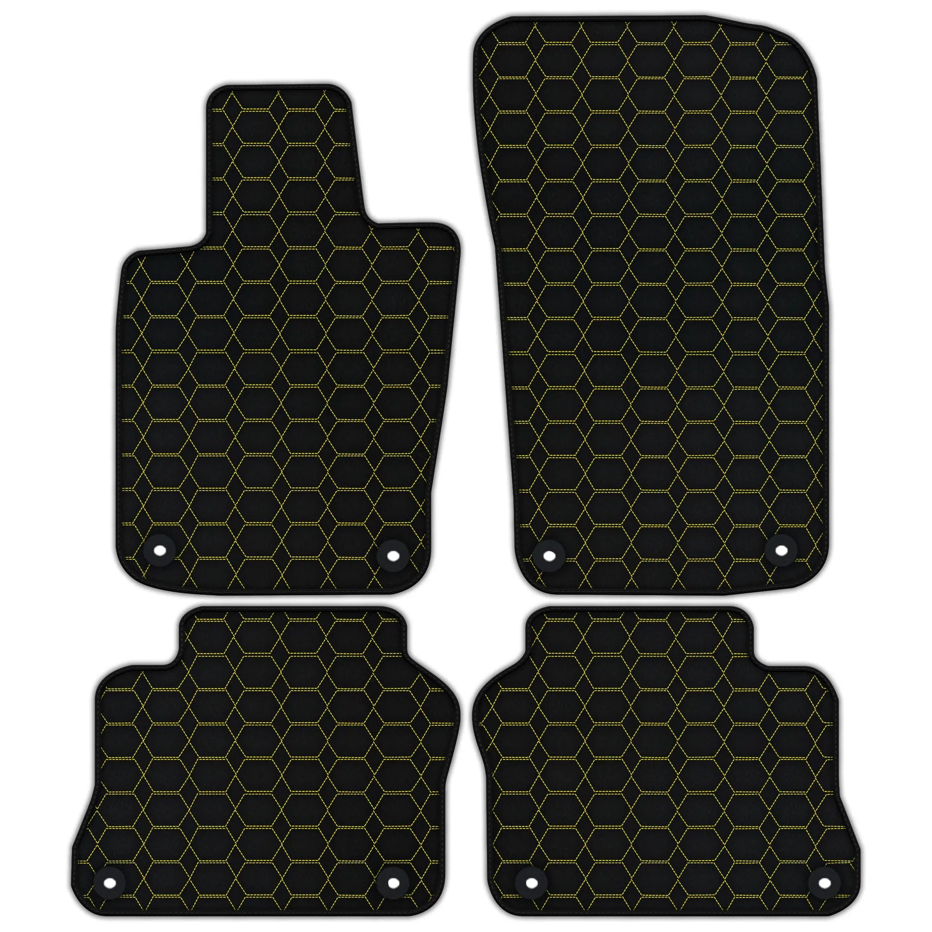 Customizable Leather Floor Mats with Hexagon Hex Pattern for Porsche Panamera (2009-2016)