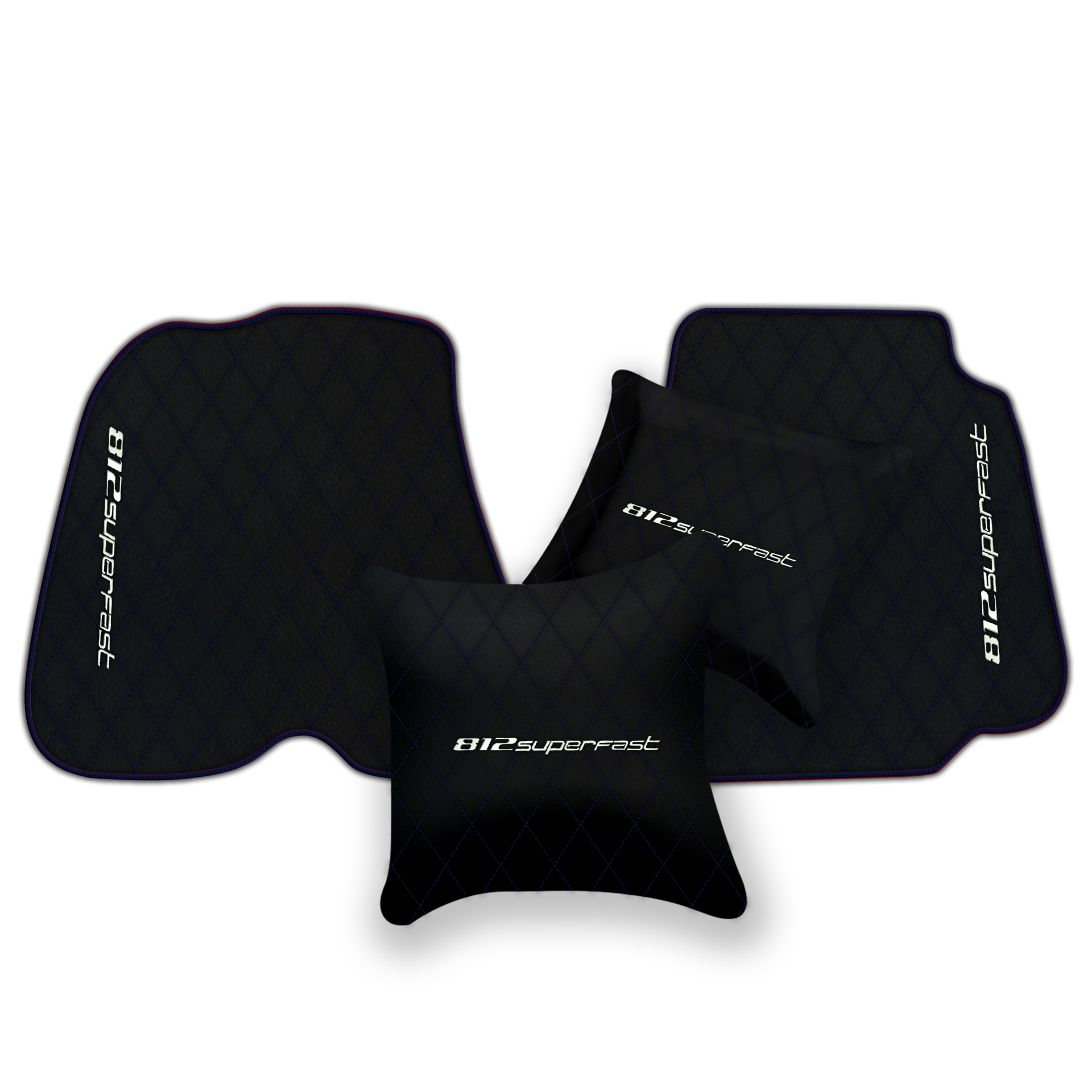 Premium Black Leather Floor Mats for Ferrari F12 (2012-2022)