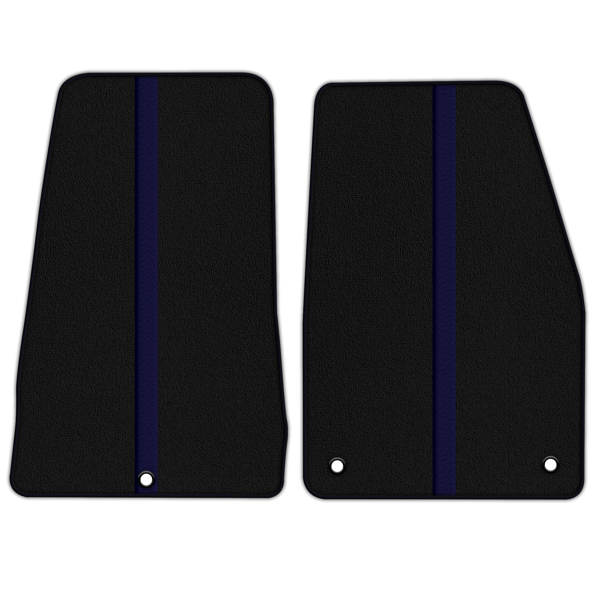 Black Floor Mats with Leather Line for Dodge Viper (2003-2006) - Various Colors