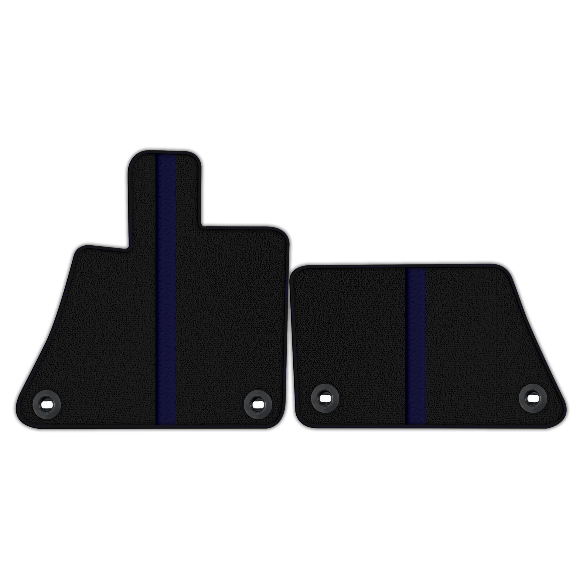 Black Floor Mats with Leather Line for Bugatti Veyron (2005-2015) - Various Colors