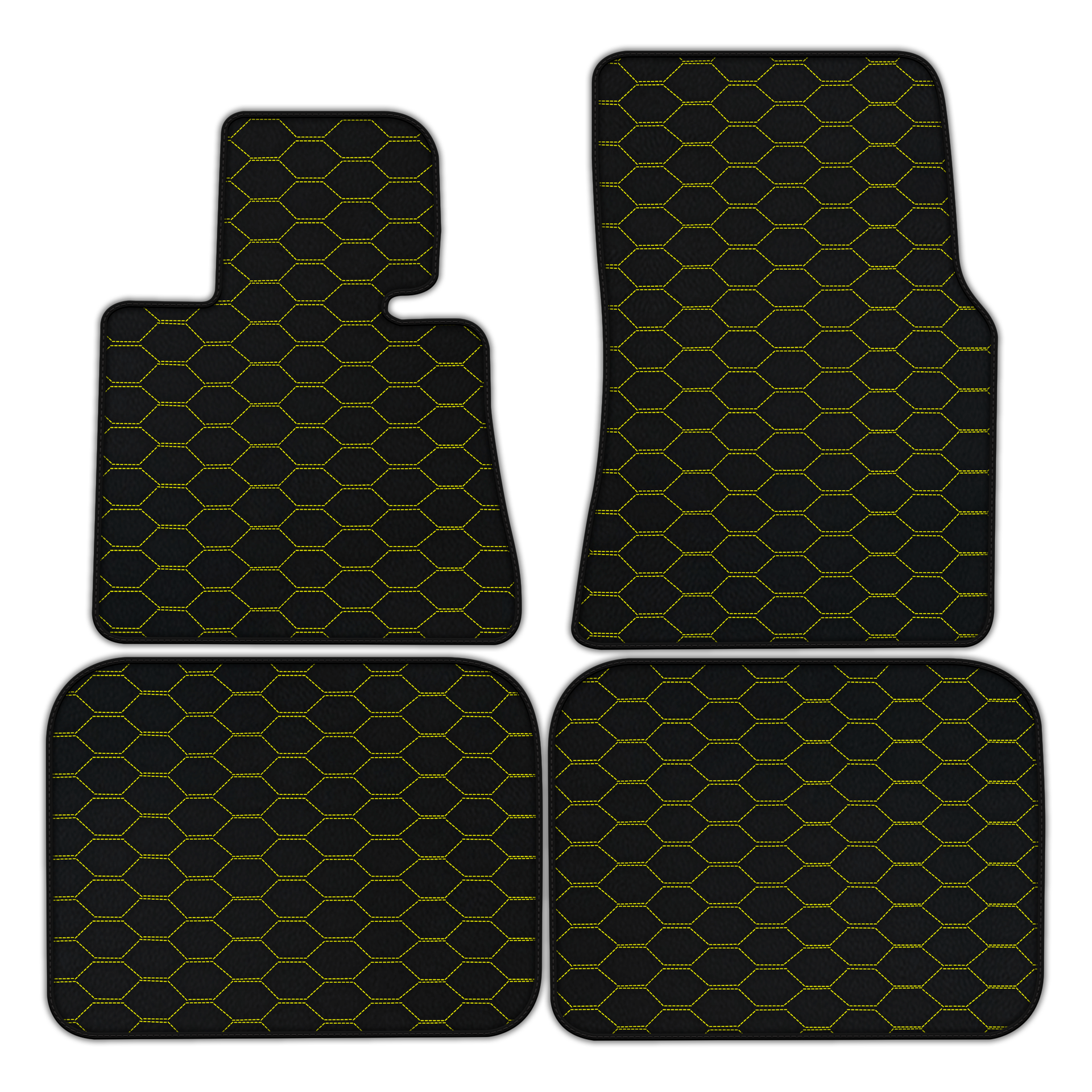 Customizable Leather Floor Mats with Divario Pattern for Rolls Royce Phantom Sedan (2003-2016)