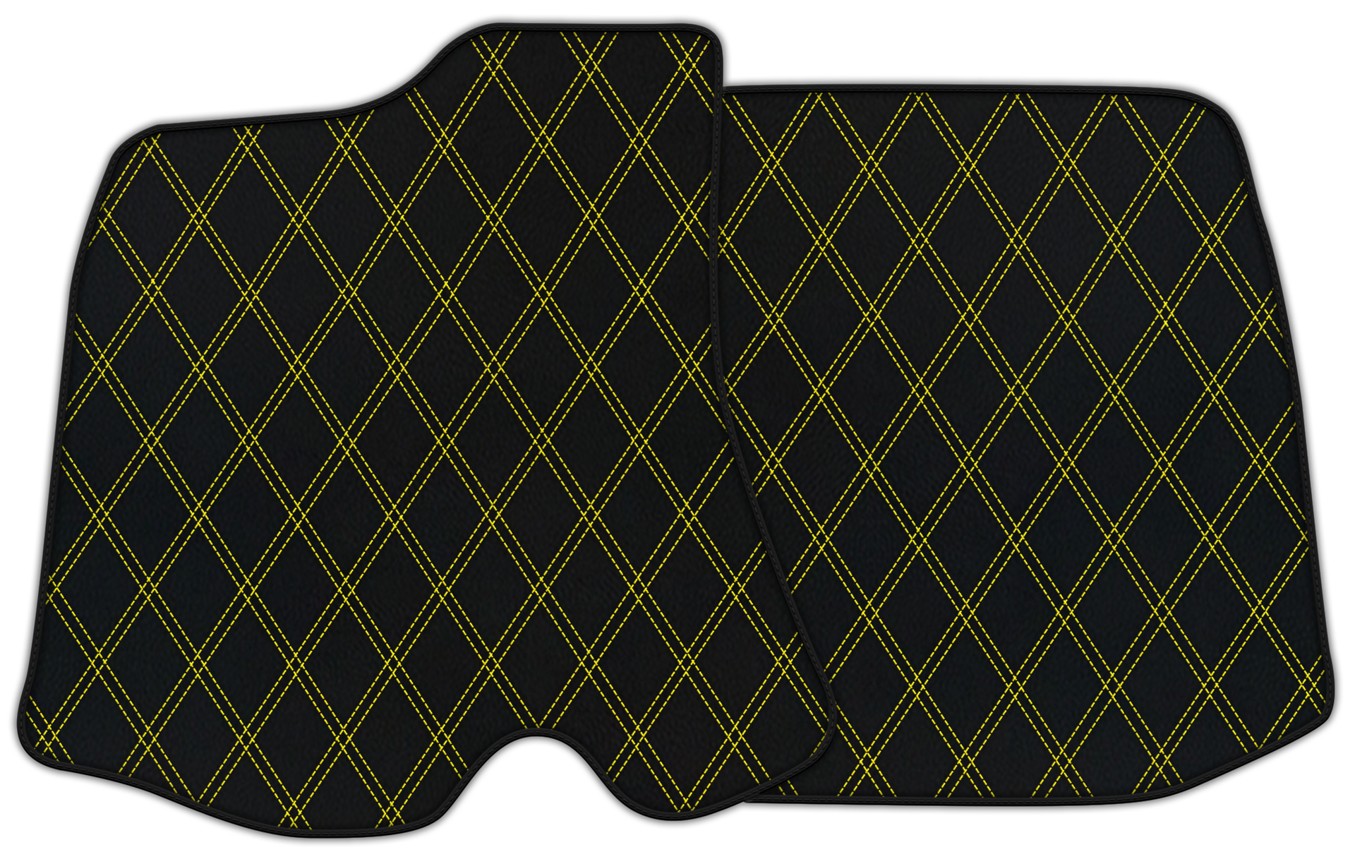 Customizable Leather Floor Mats with Double Diamond Pattern for Ferrari Roma (2021–2024)
