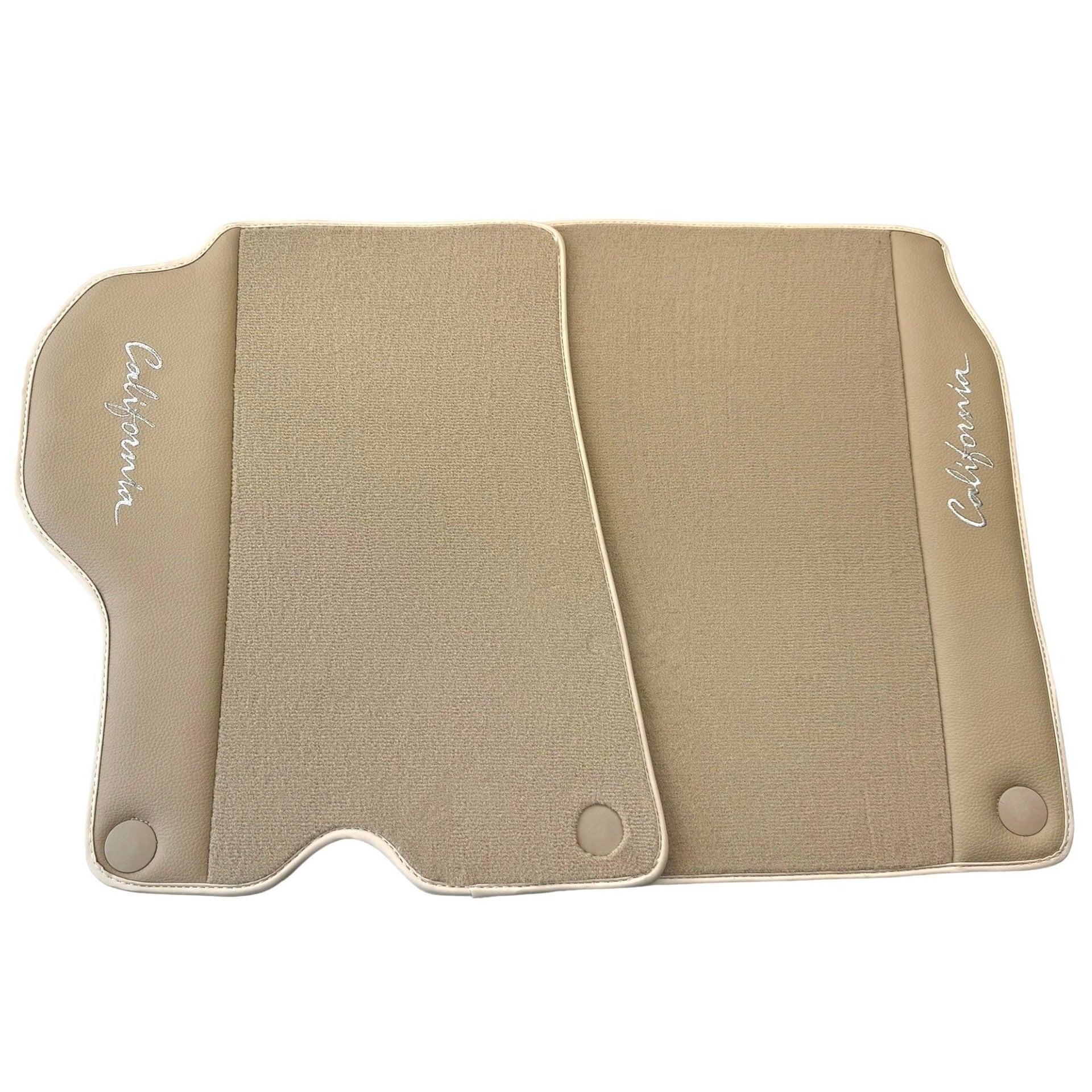 Beige Floor Mats for Ferrari California (2008-2014) with Beige Leather - AutoWin