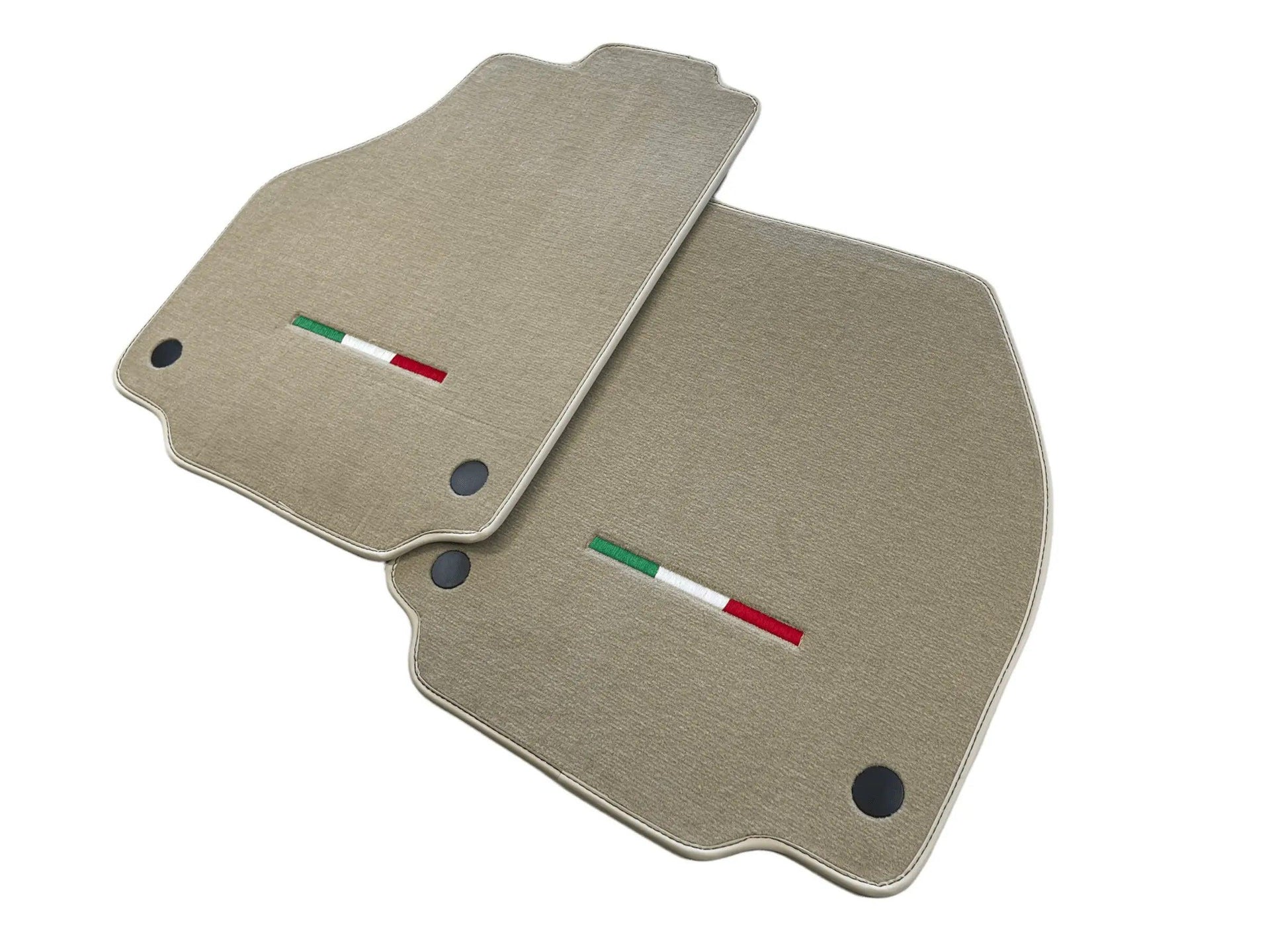 Floor Mats For Ferrari 488 Pista Spider (2019-2021) Beige Autowin Brand Italian Edition - AutoWin