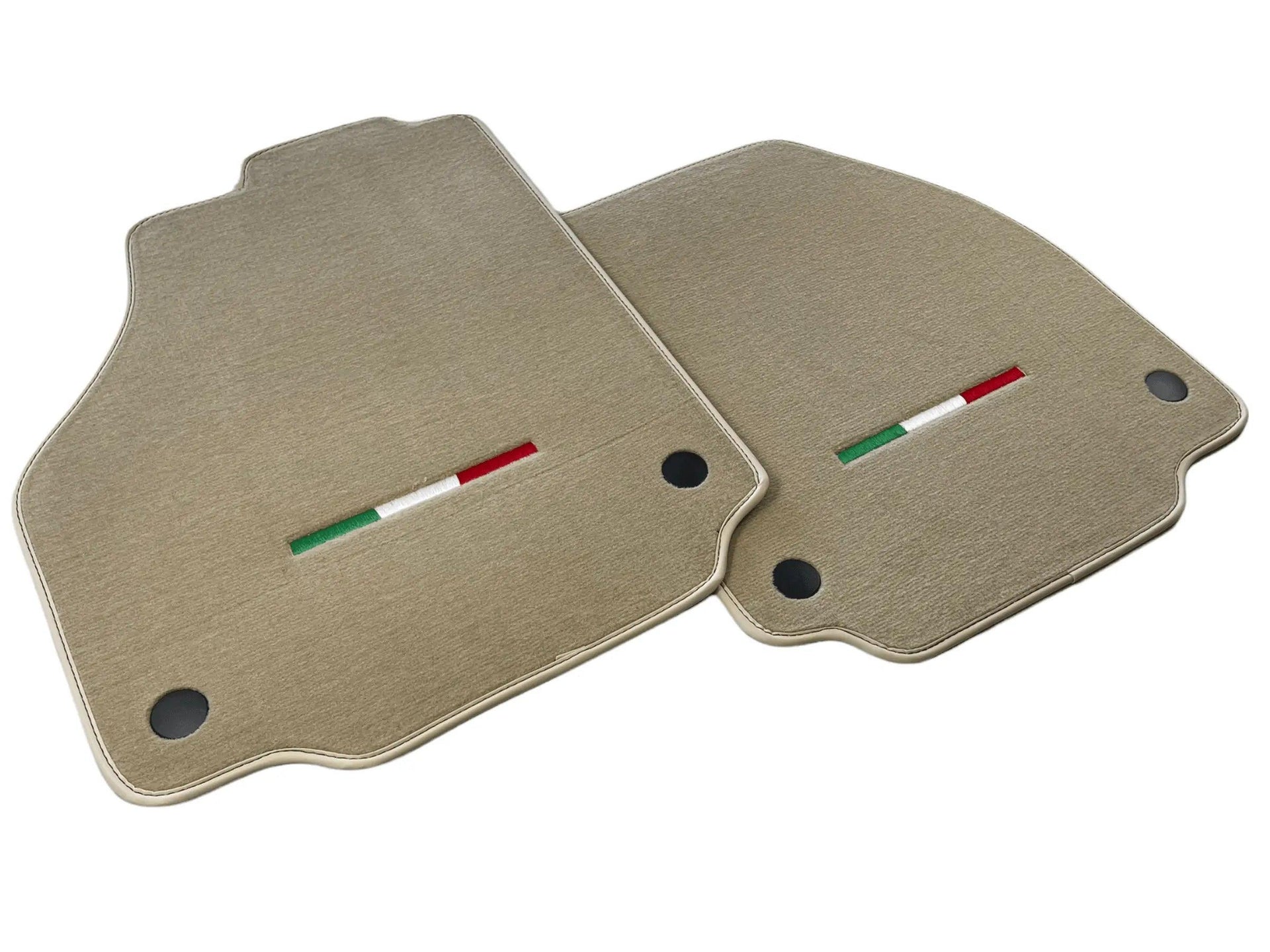 Floor Mats For Ferrari 488 Pista Spider (2019-2021) Beige Autowin Brand Italian Edition - AutoWin