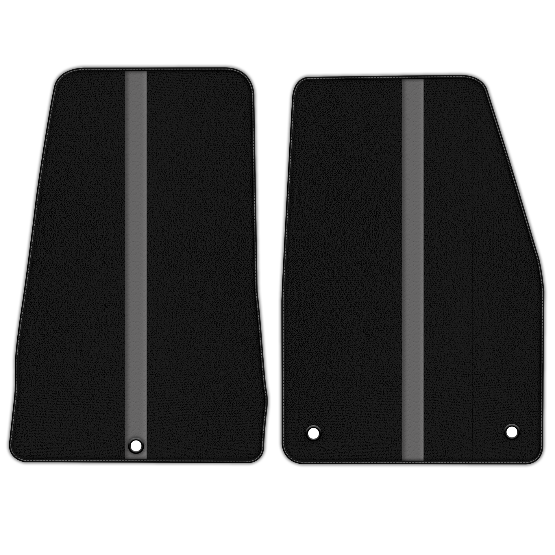 Black Floor Mats with Leather Line for Dodge Viper (2003-2006) - Various Colors