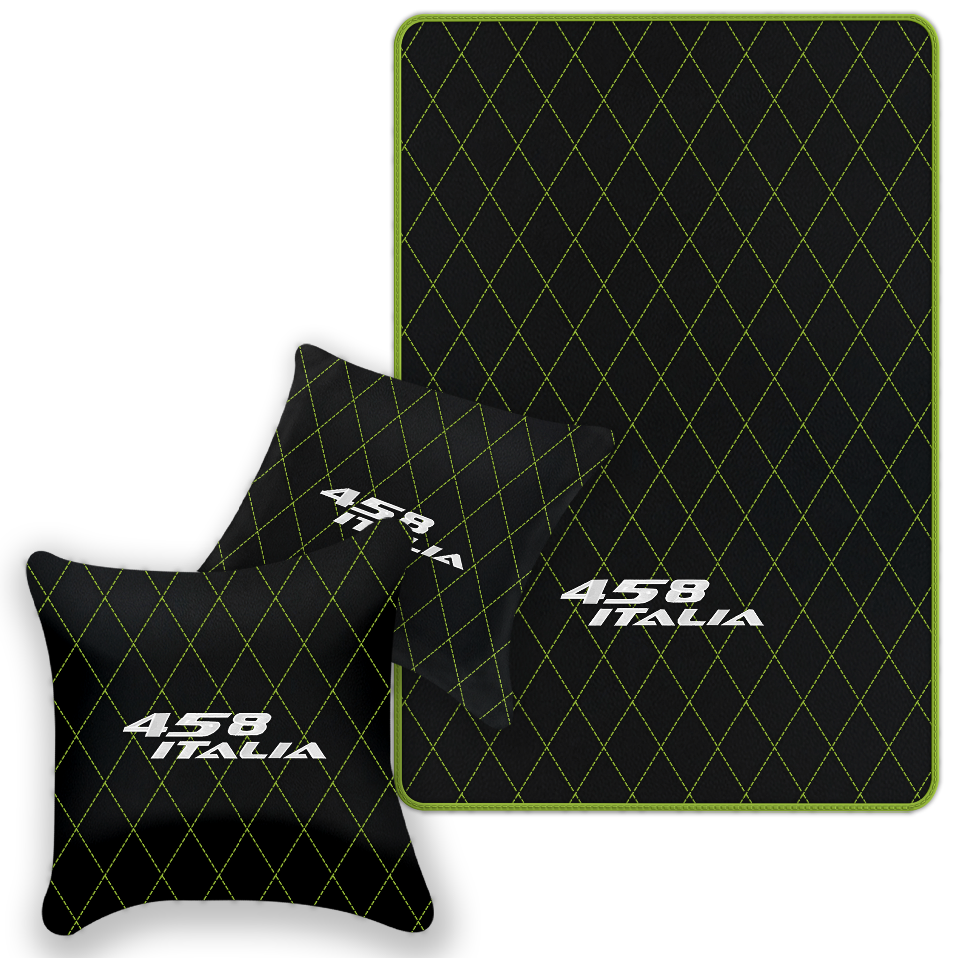 Premium Black Leather Floor Mats for Ferrari 458 Spider (2012-2015)