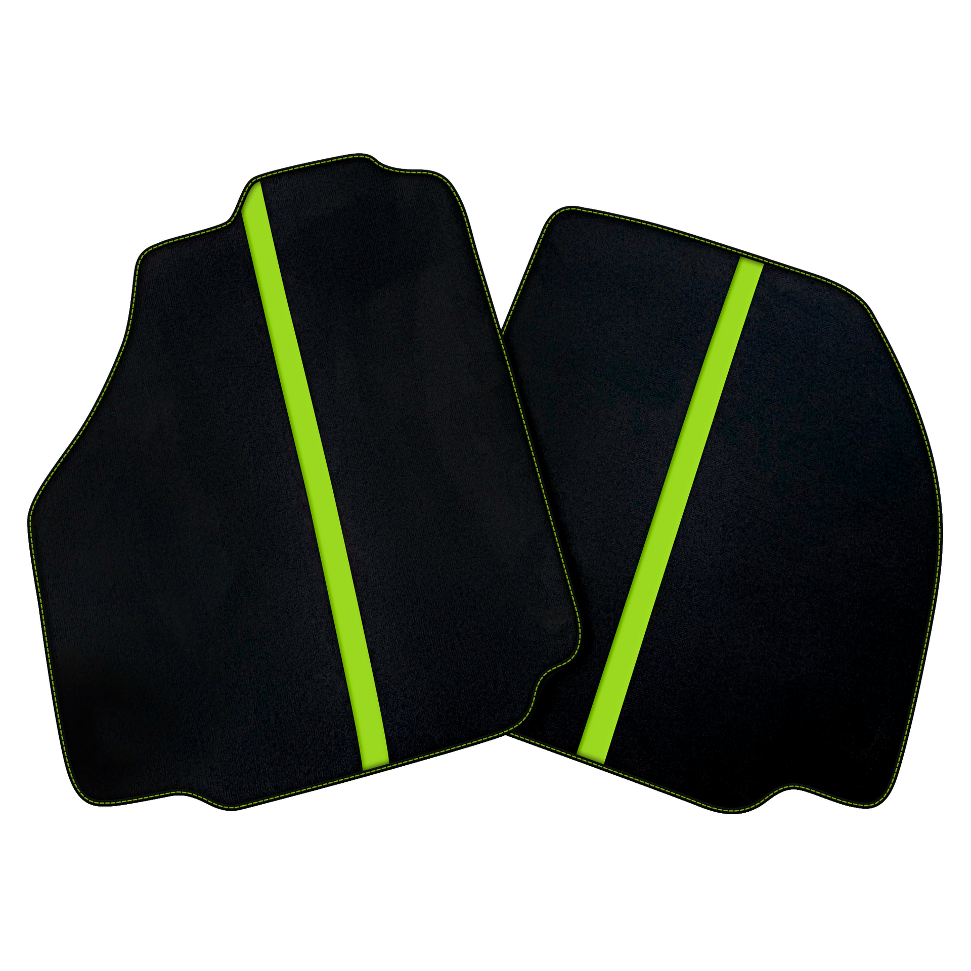 Black Car Floor Mats with Leather Line for Ferrari F8 Spider (2019-2023) - Various Colors