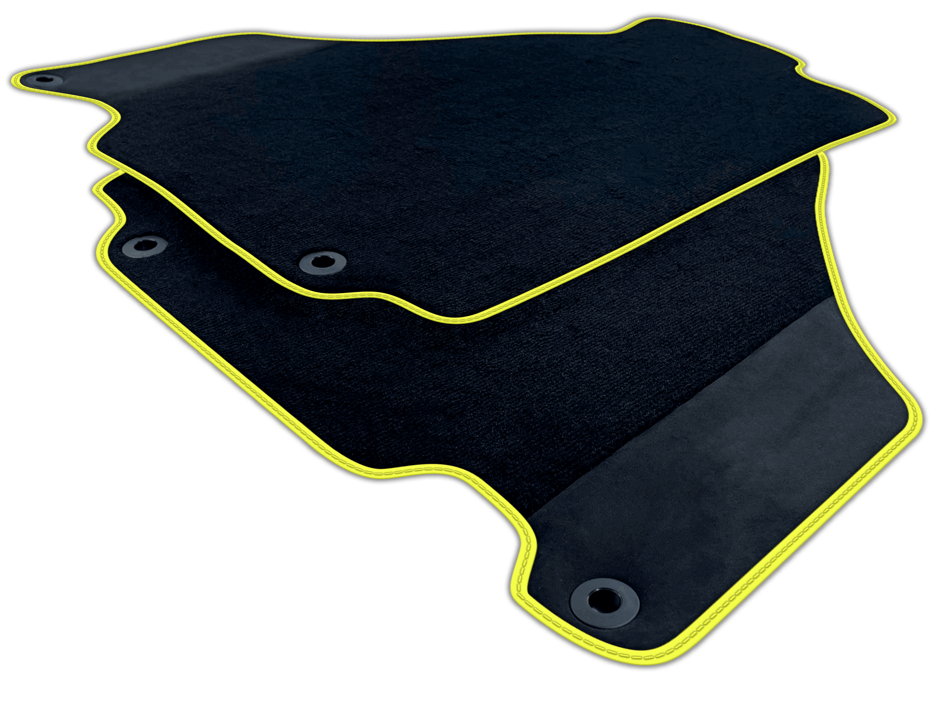 Black Floor Mats for Ferrari 360 (1999-2005) with Alcantara Leather | Various Trim Colors