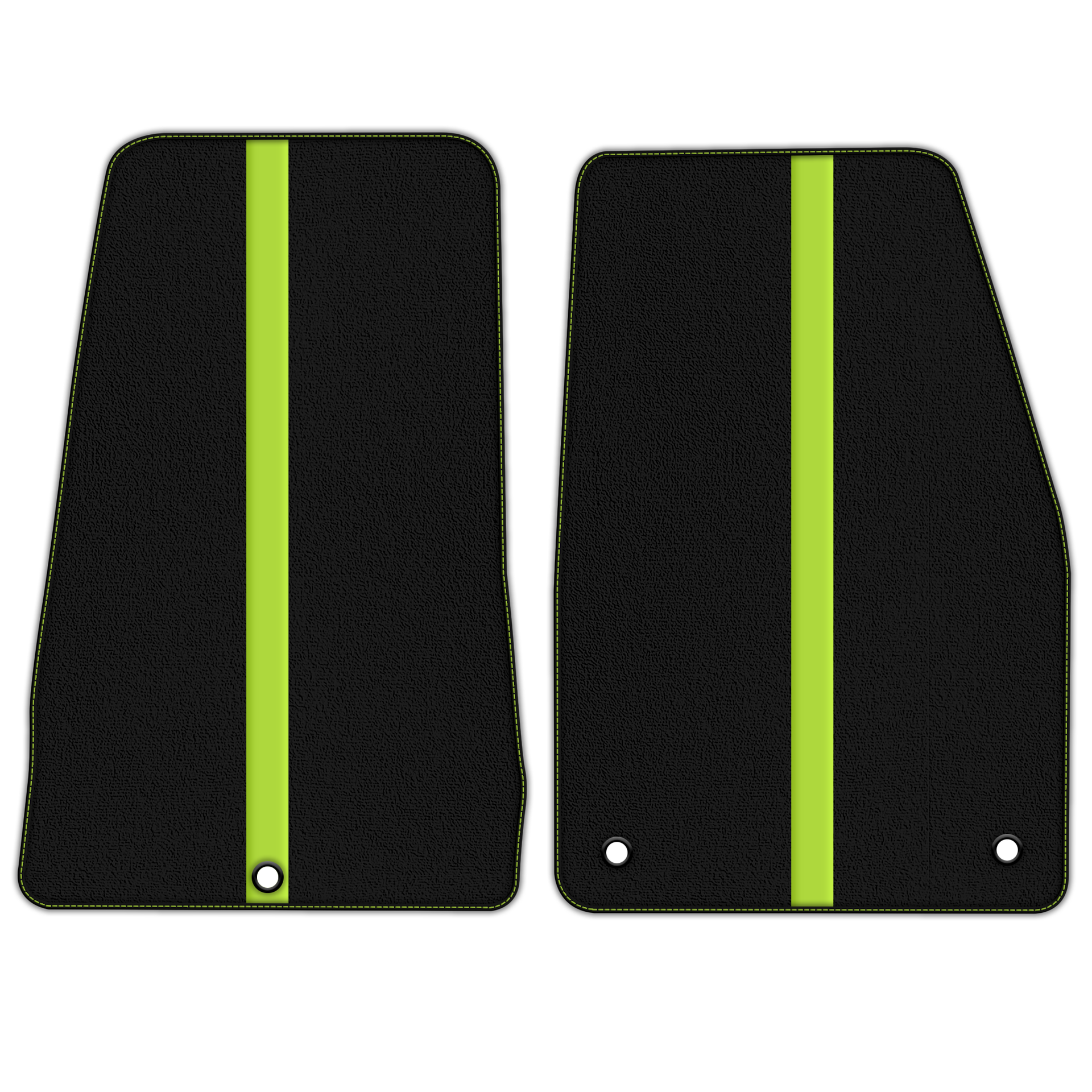 Black Floor Mats with Leather Line for Dodge Viper (2003-2006) - Various Colors