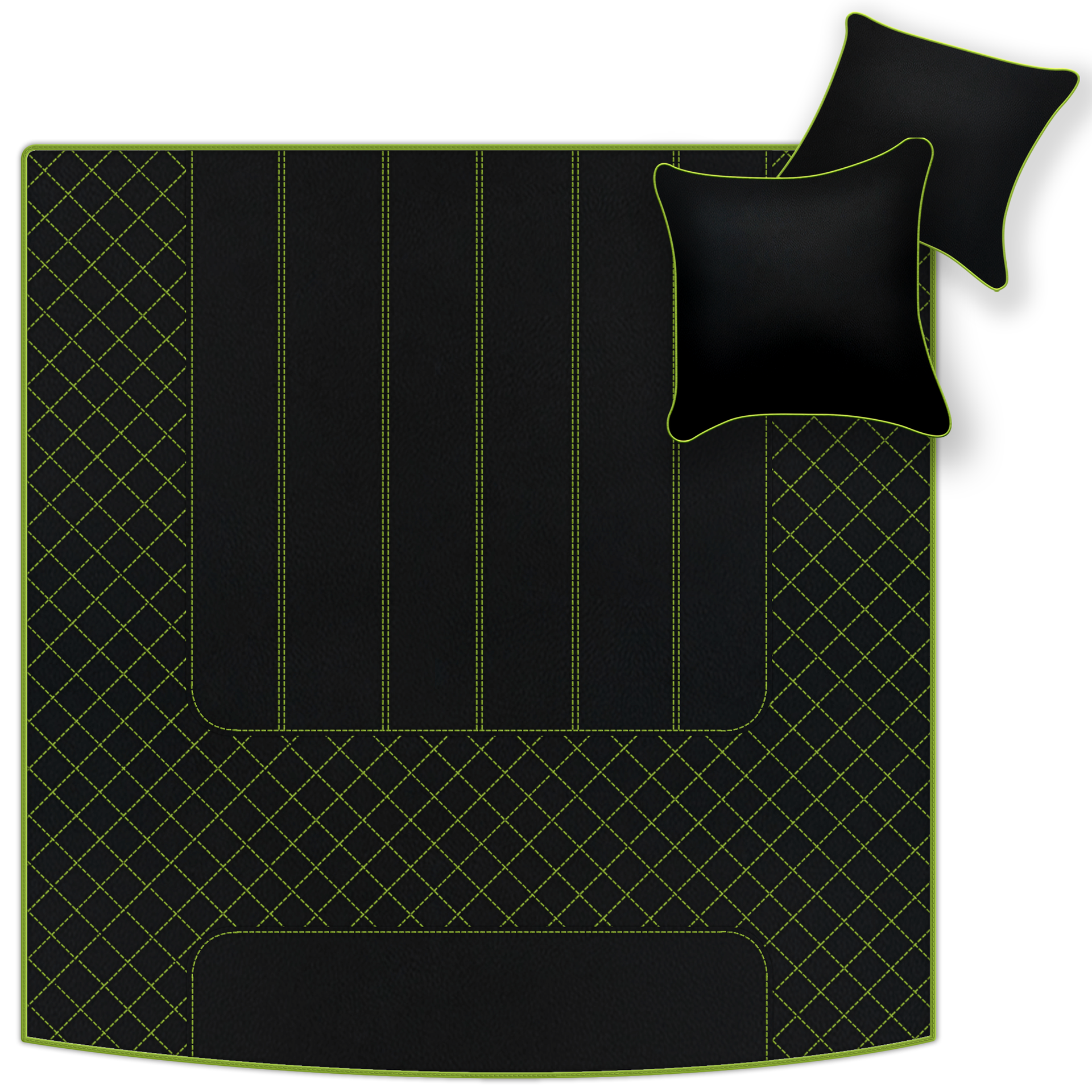 Luxury Black Leather Floor Mats for Bentley Flying Spur (2013-2019)