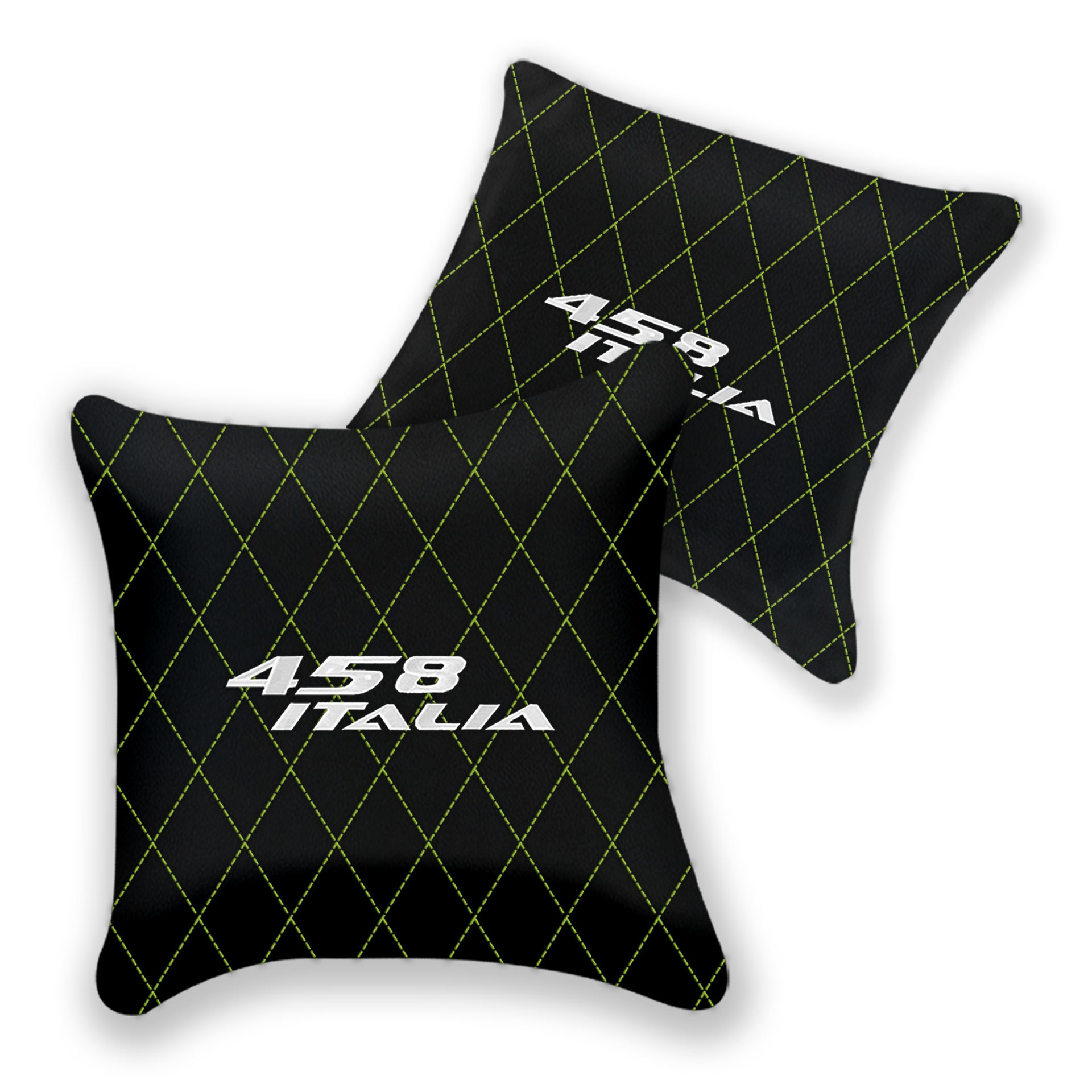 Customizable Black Leather Pillows for Ferrari 458 Spider (2012-2015)