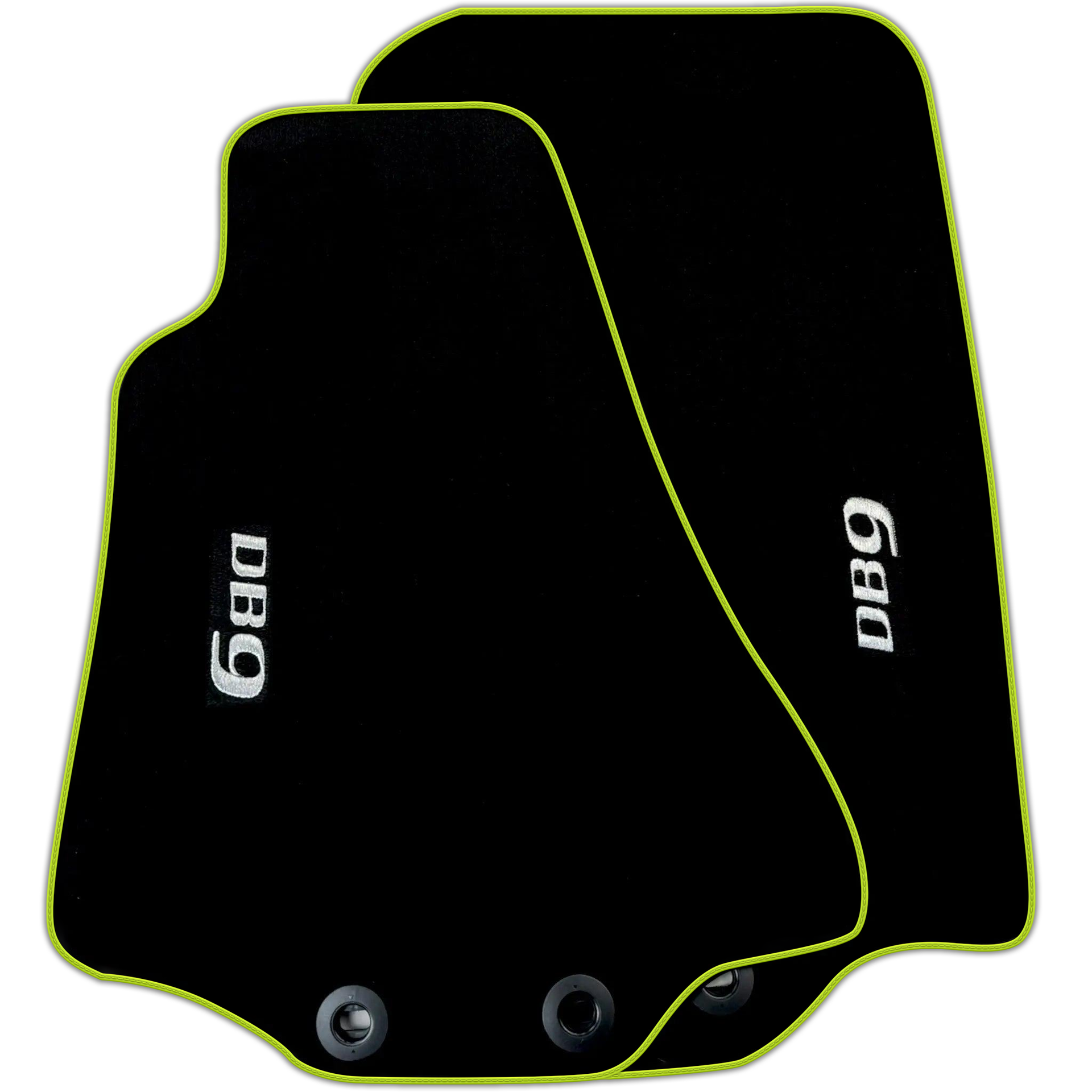 Black Floor Mats for Aston Martin DB9 (2004-2016) Various Trim Colors