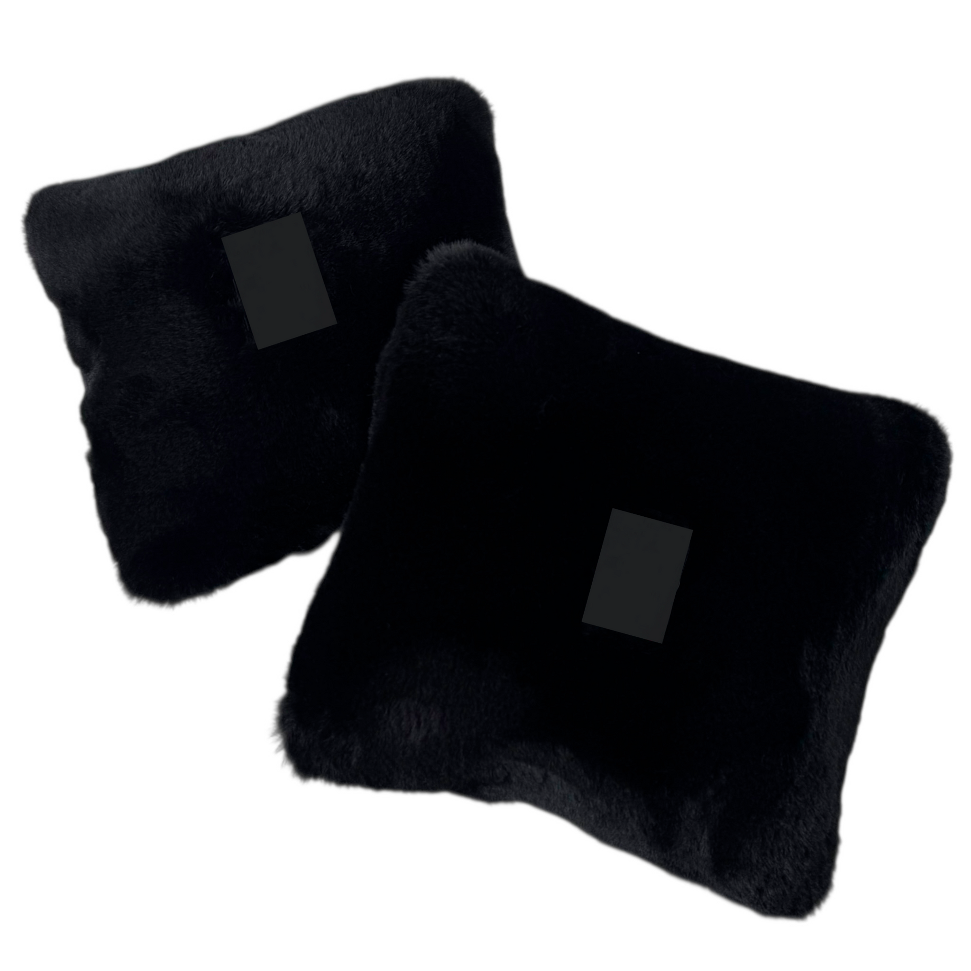 Customizable Black Sheepskin Pillows Design Set of 2 for Rolls-Royce Vehicles