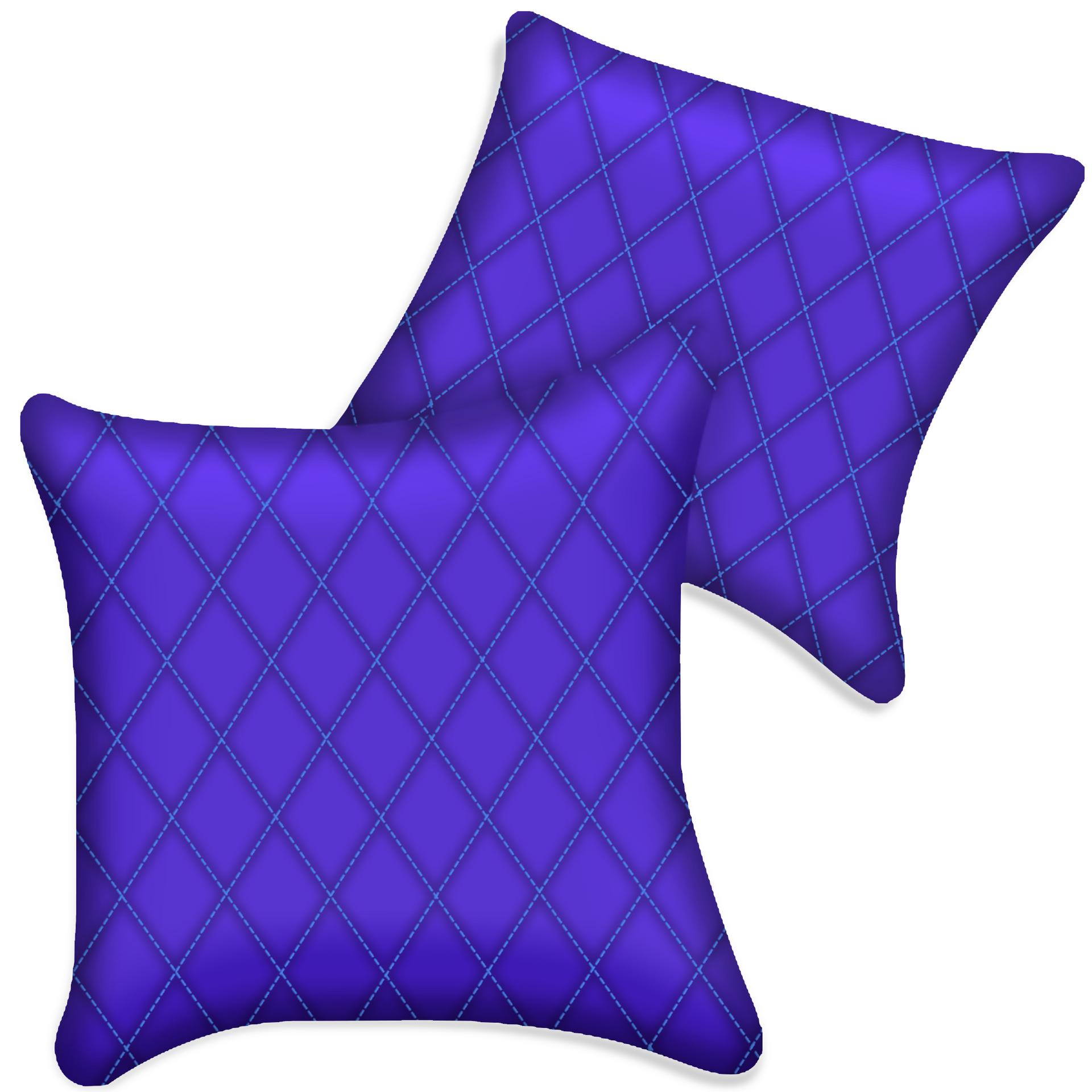 Customizable Purple Leather Pillows Set of 2 for All Vehicles | Single Diamond Pattern