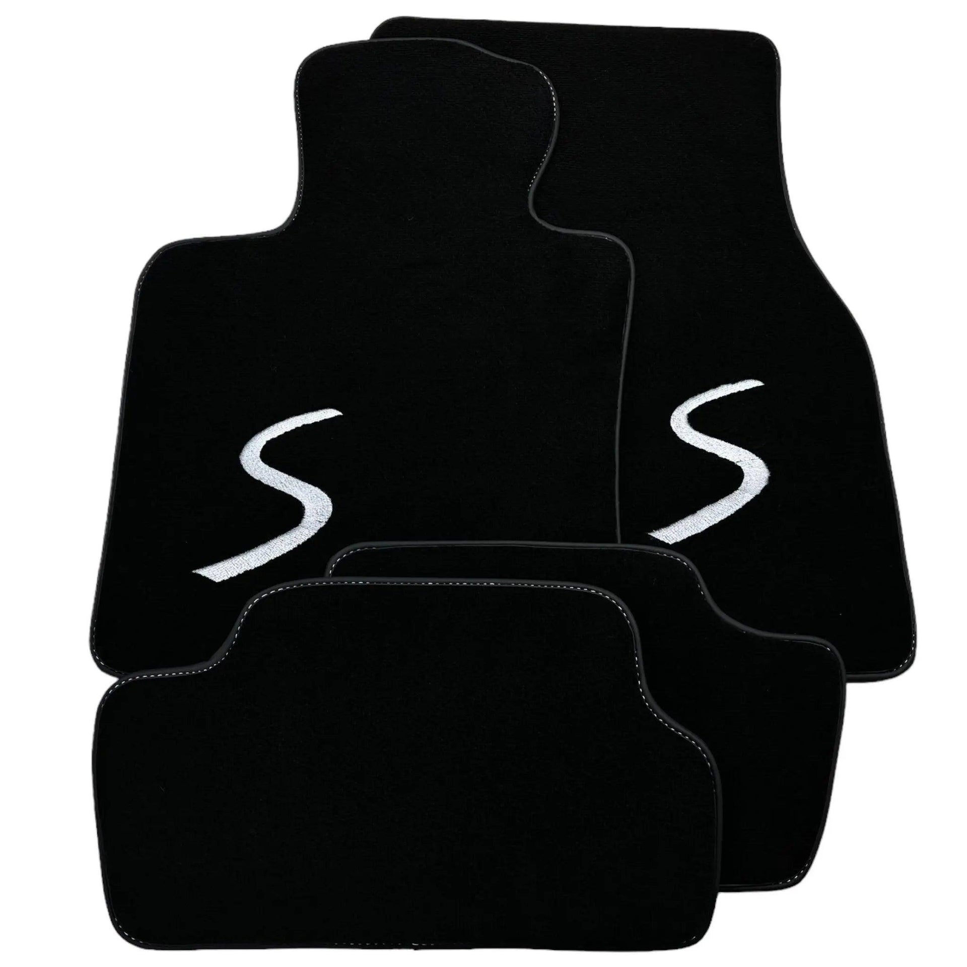 Black Floor Mats for Mini Cooper / One Electric (2020-2023) - AutoWin