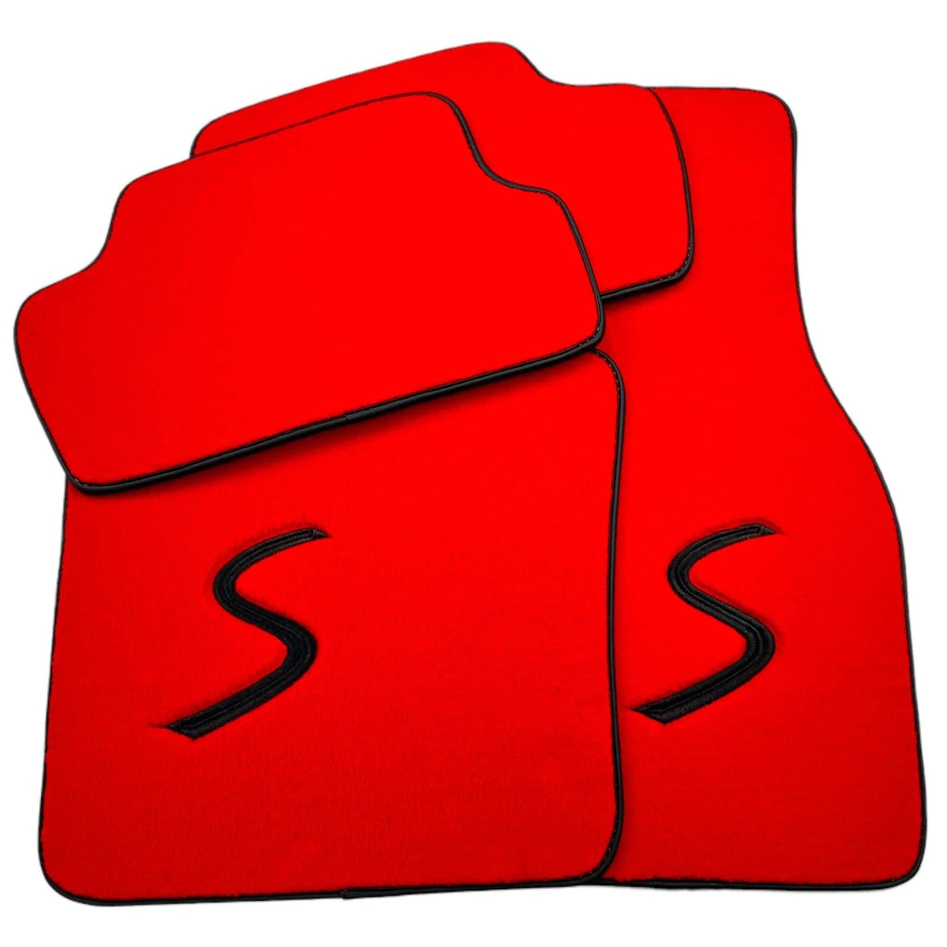 Red Floor Mats for Mini Cooper / One Electric (2020-2023) - AutoWin