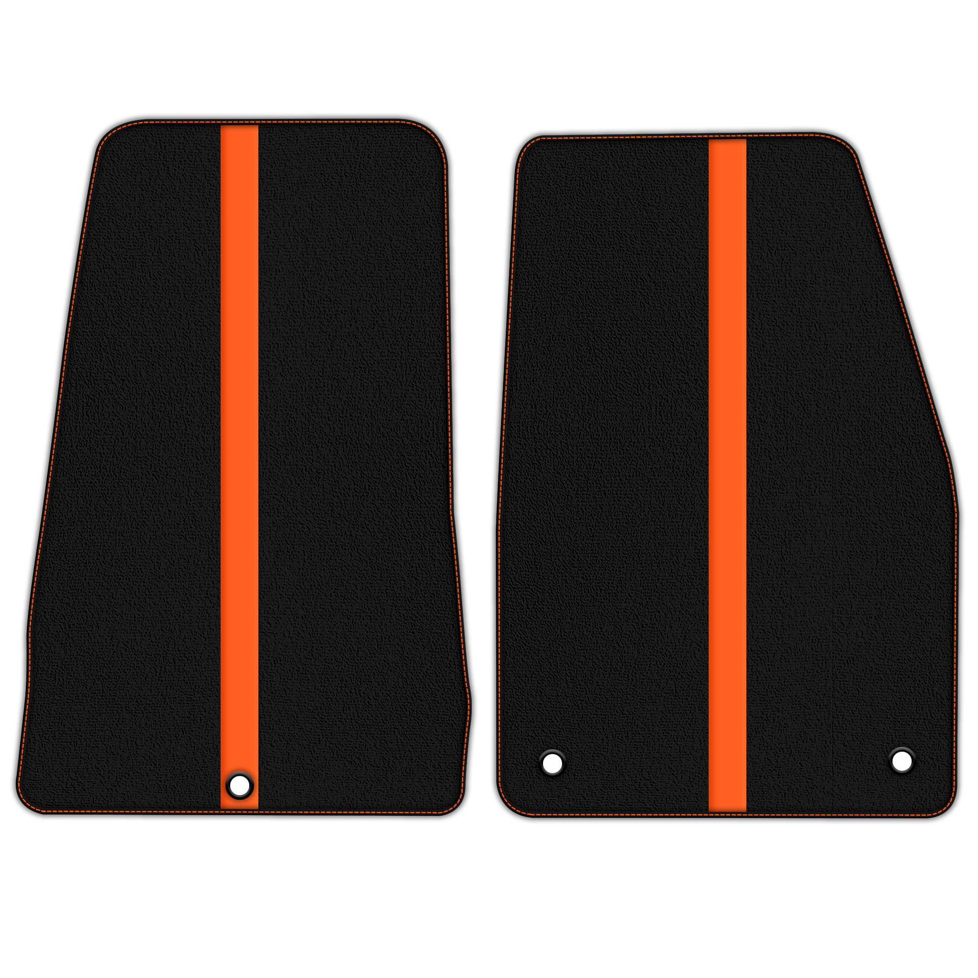 Black Floor Mats with Leather Line for Dodge Viper (2003-2006) - Various Colors