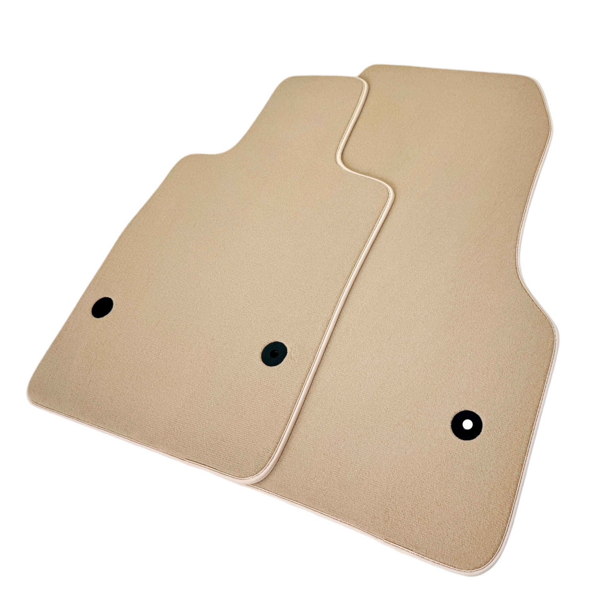 Beige Floor Mats for Chevrolet Corvette C8 (2020-2024) with Beige Trim