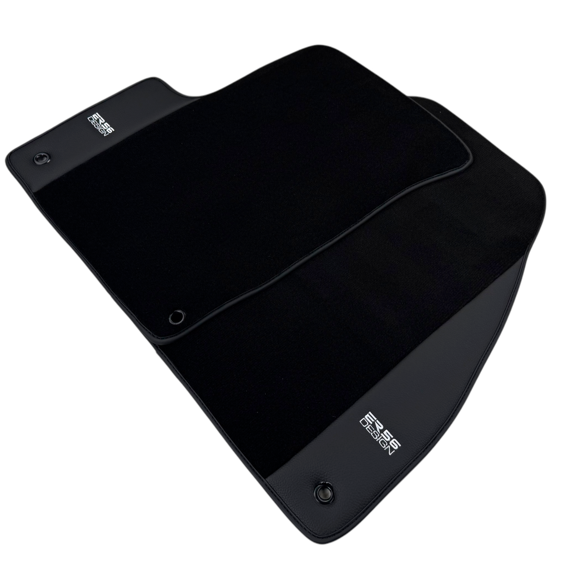 ER56 Design Black Floor Mats for Range Rover Evoque (2011-2015) 3/5-Doors with Leather