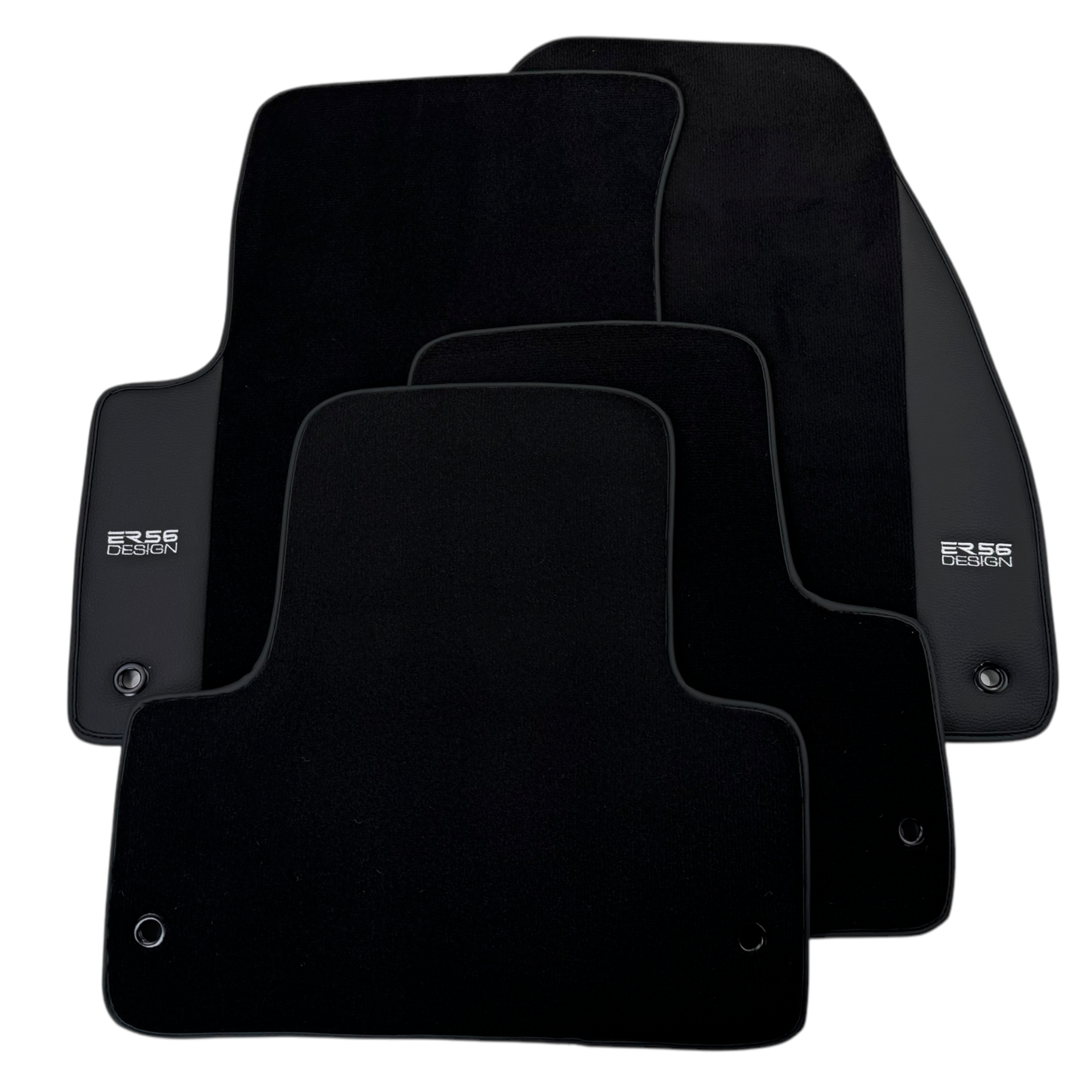 ER56 Design Black Floor Mats for Jeep Commander (2006-2010) with Leather
