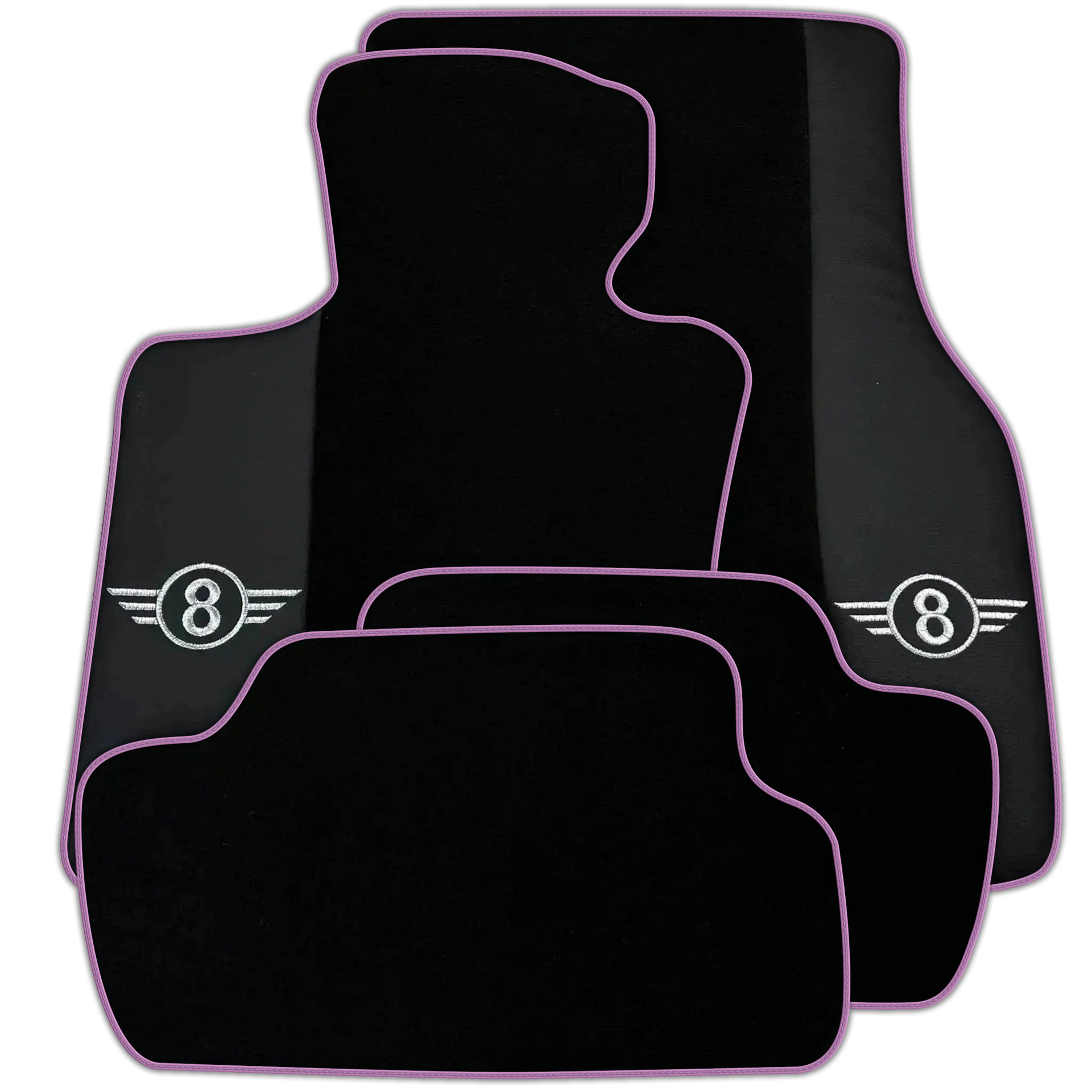 Black Floor Mats for Mini Cooper / One R53 (2001-2007) Cooper S with Leather