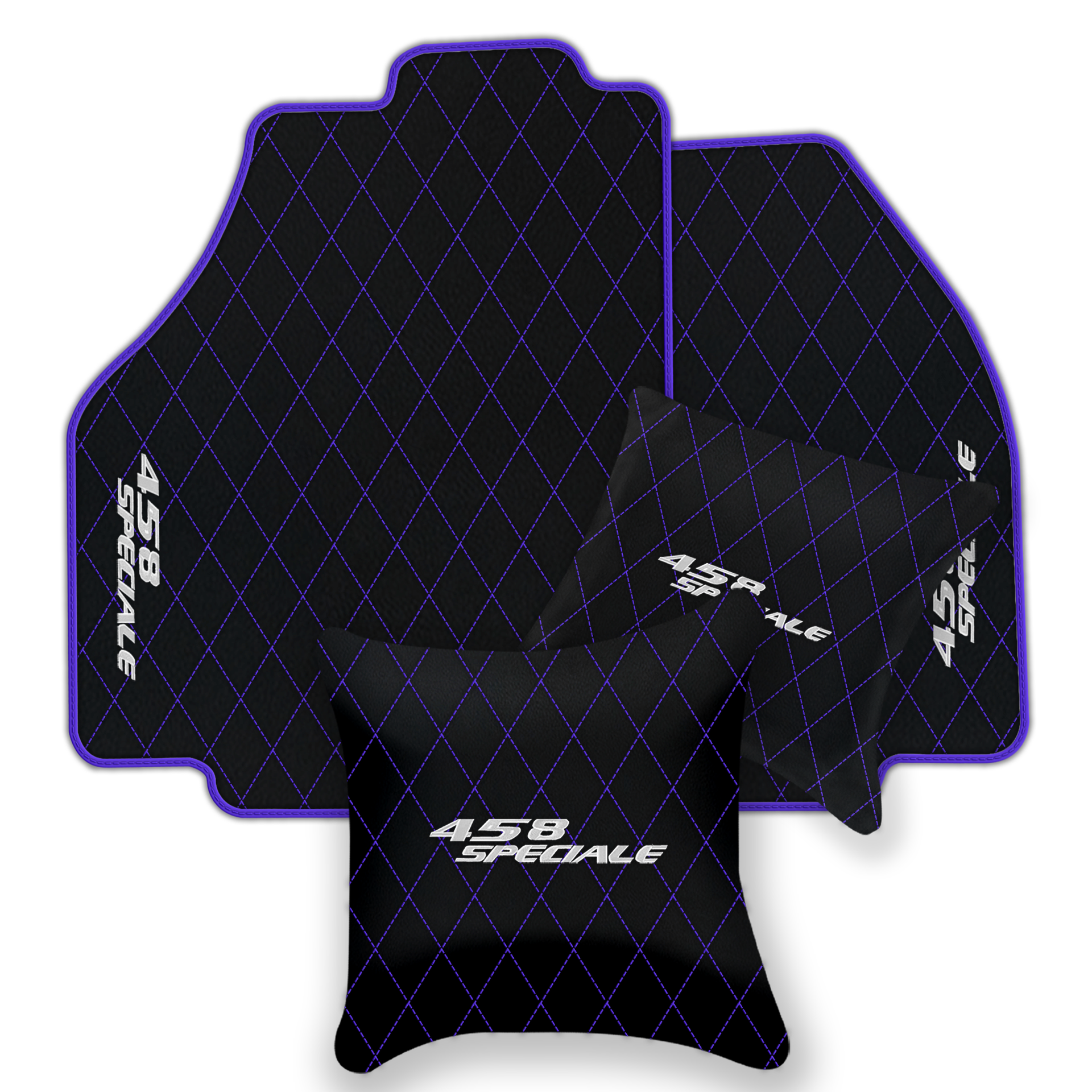 Premium Black Leather Floor Mats for Ferrari 296 GTS (2022-2025)