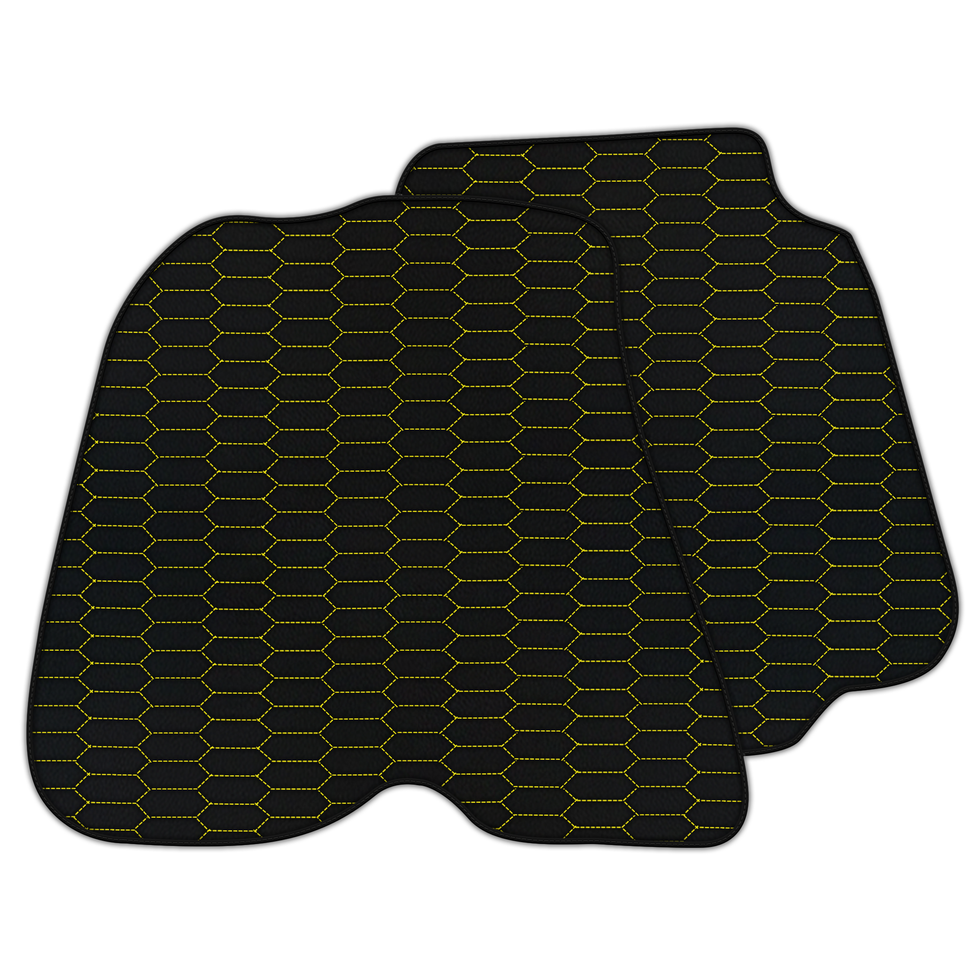Customizable Leather Floor Mats with Raptor Hex Pattern for Ferrari 812 GTS (2018-2023)