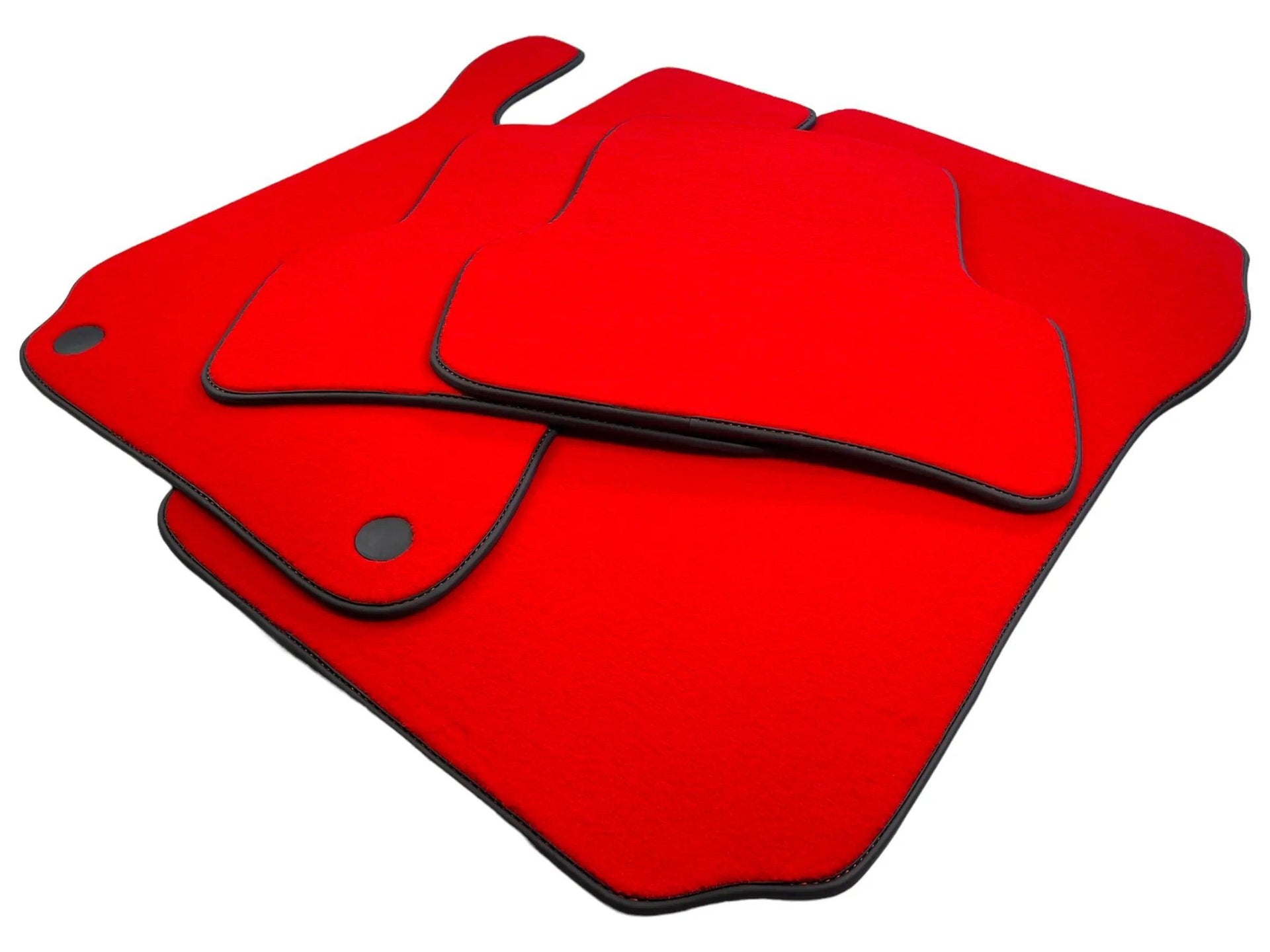 Red Floor Mats For Mercedes-Benz SL R231 2012–2020 Black Trim - AutoWin