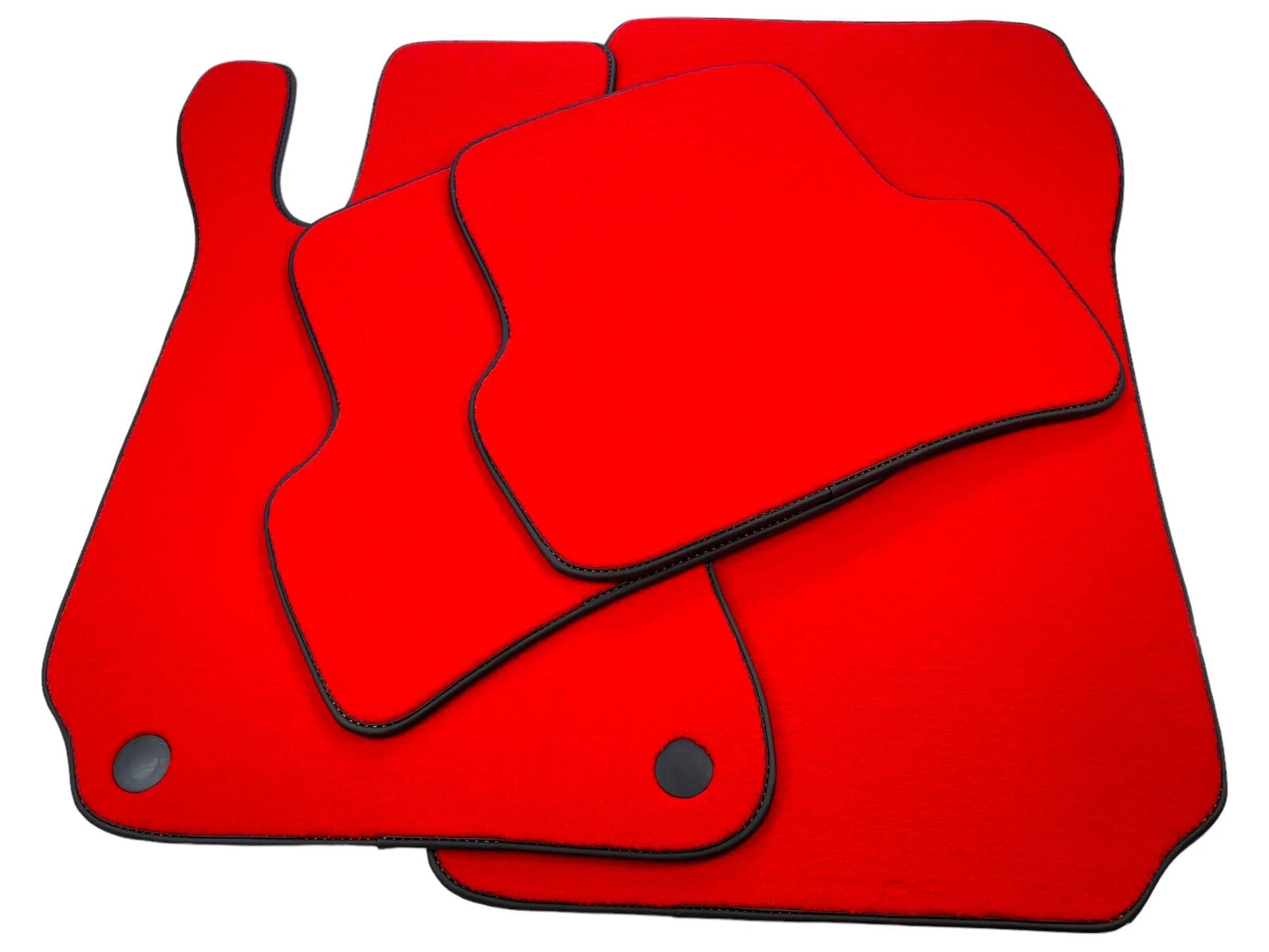 Red Floor Mats For Mercedes-Benz SL R231 2012–2020 Black Trim - AutoWin