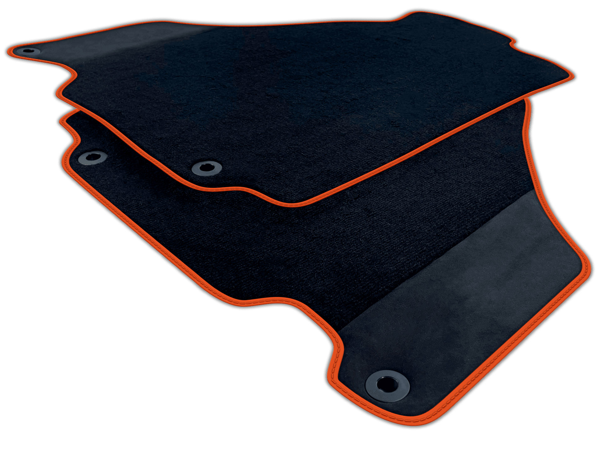 Black Floor Mats for Ferrari 360 (1999-2005) with Alcantara Leather | Various Trim Colors