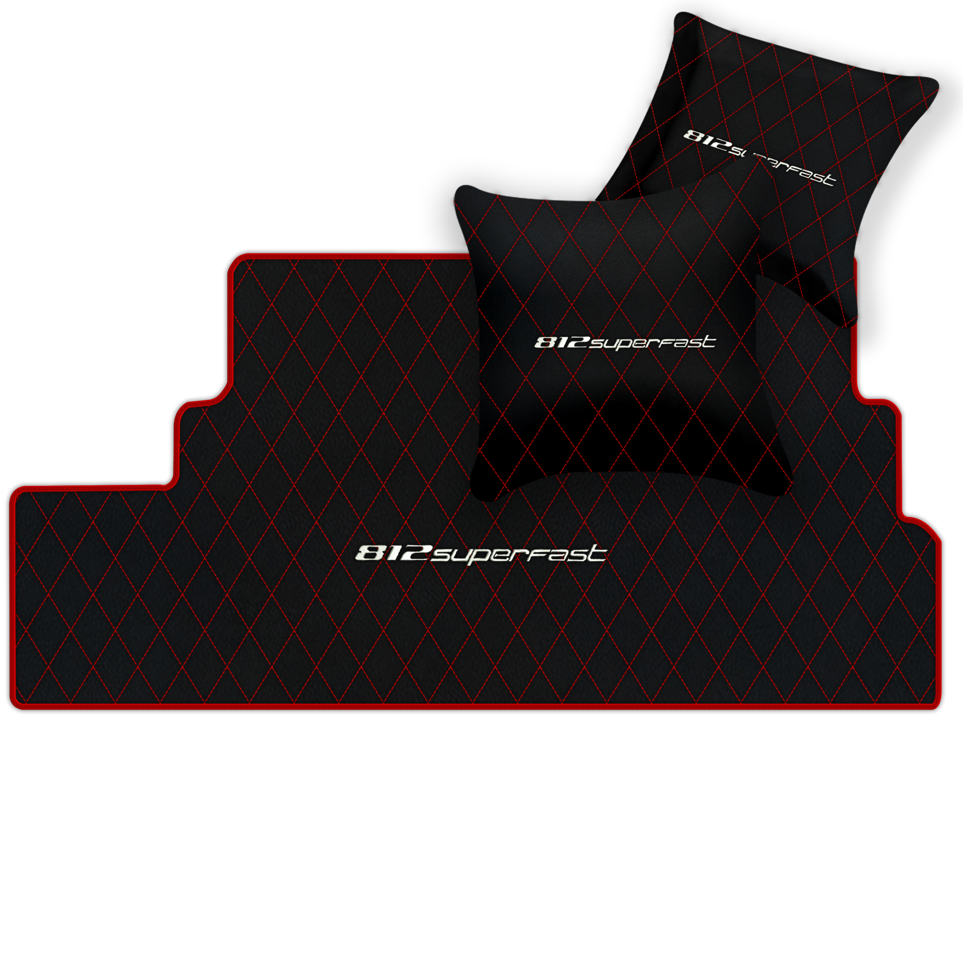 Premium Black Leather Floor Mats for Ferrari F12 (2012-2022)
