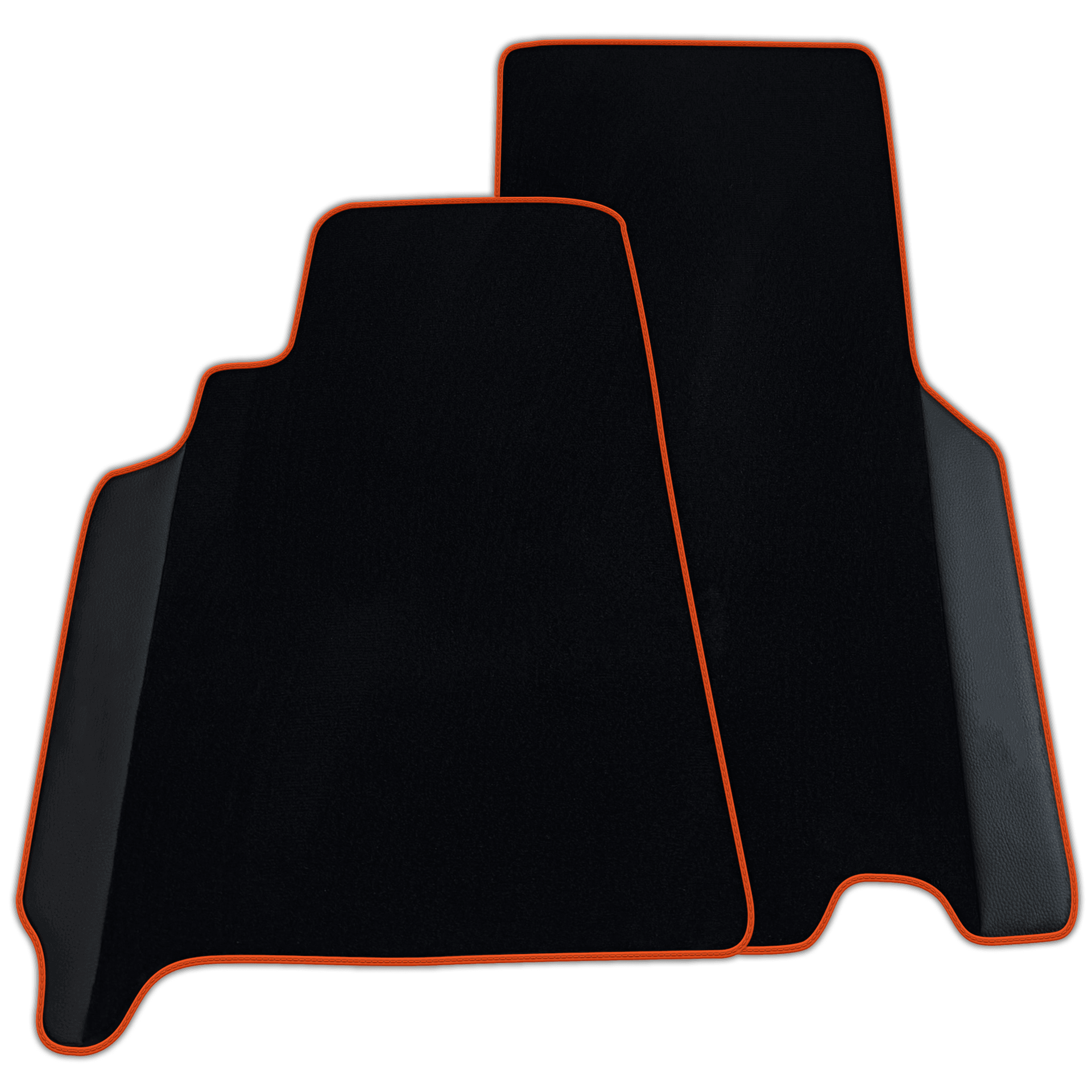 Custom Black Floor Mats for Ferrari 550 Maranello (1996-2002) with Leather