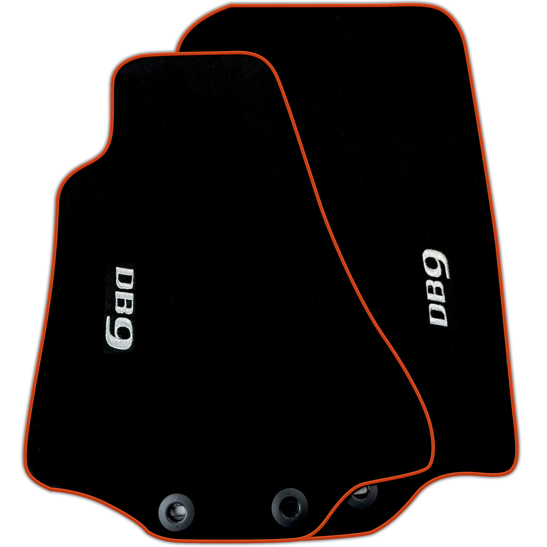 Black Floor Mats for Aston Martin DB9 (2004-2016) Various Trim Colors