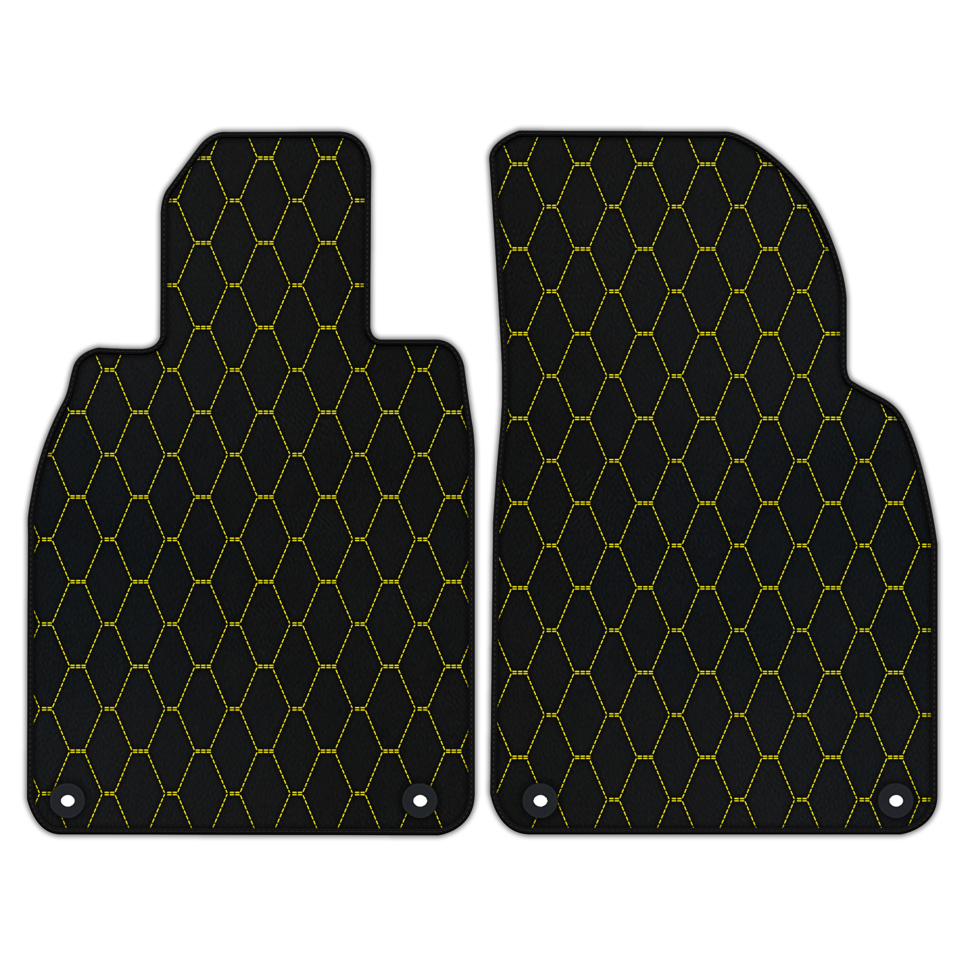 Customizable Leather Floor Mats with Vertical Hex Pattern for Porsche Cayman 987 (2009-2012)